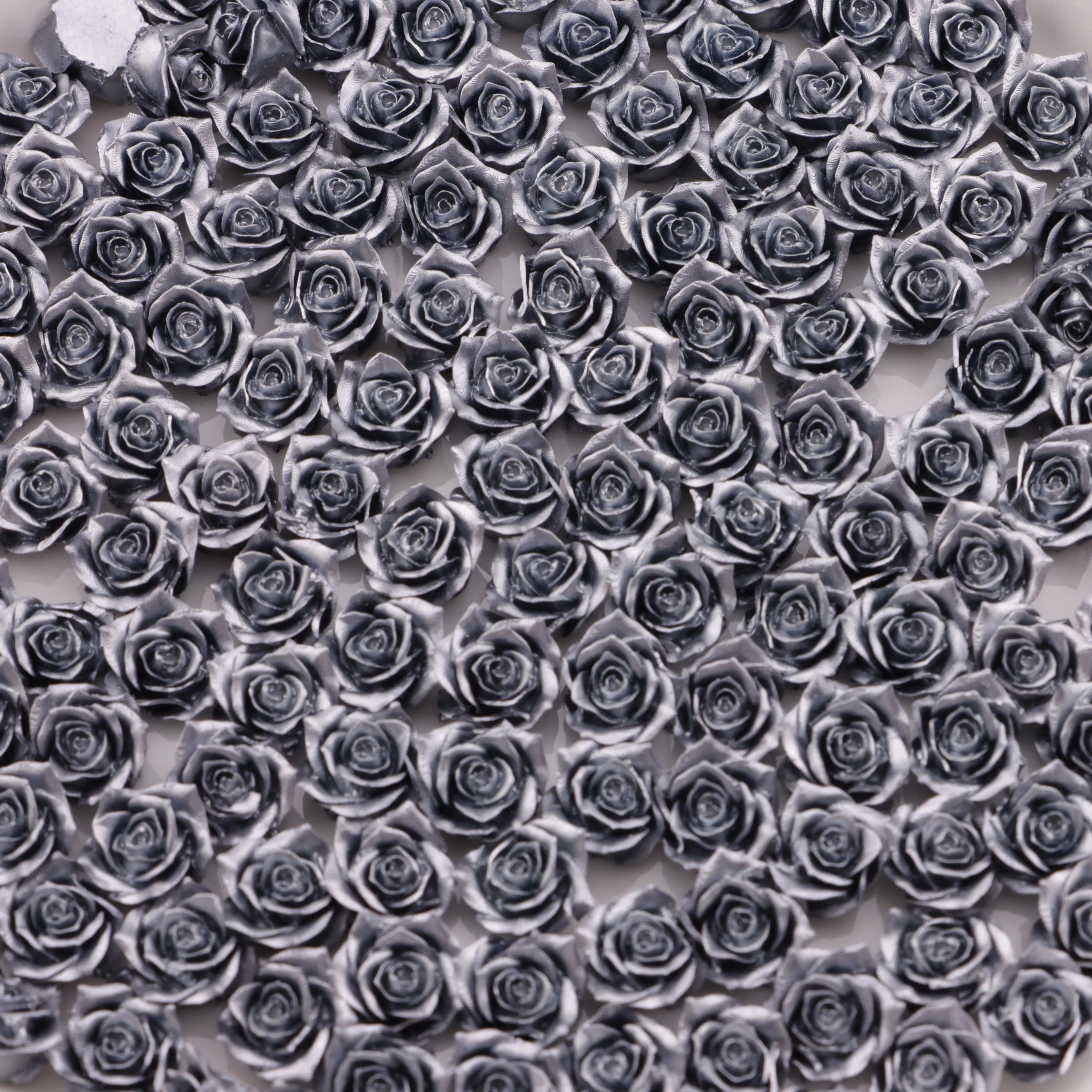 FS5566-8mm Luminous Rose Flower Charms Pearl - Glow Luminous Rose Flowers - Zoe DIY Wholesale