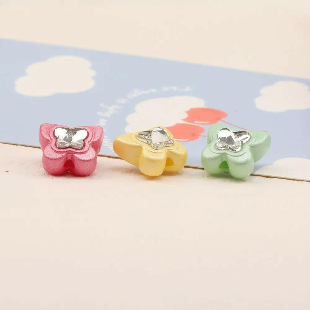 FS2309-16mm*18mm Random Mixed Color Butterfly Acrylic Beads Fit For Beadable Pens Zoe's DIY Shop