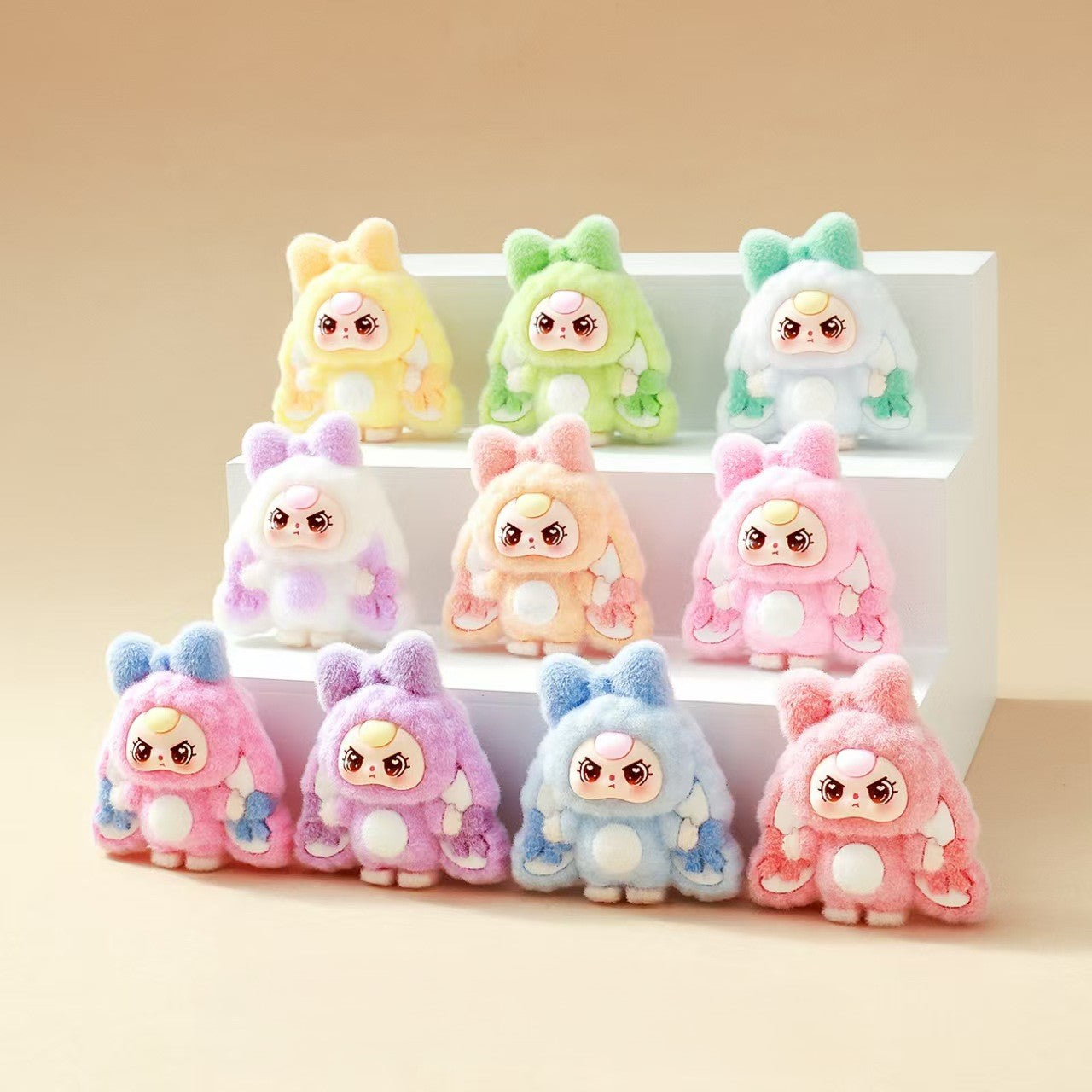 FS5559- Three-year-old Kids' Flocked Resin Beads (With Through Holes)