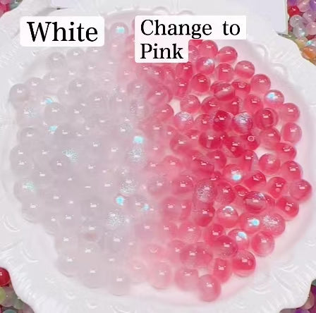 FS6034- 10Mm Optically Variable Glow-In-The-Dark Resin Beads