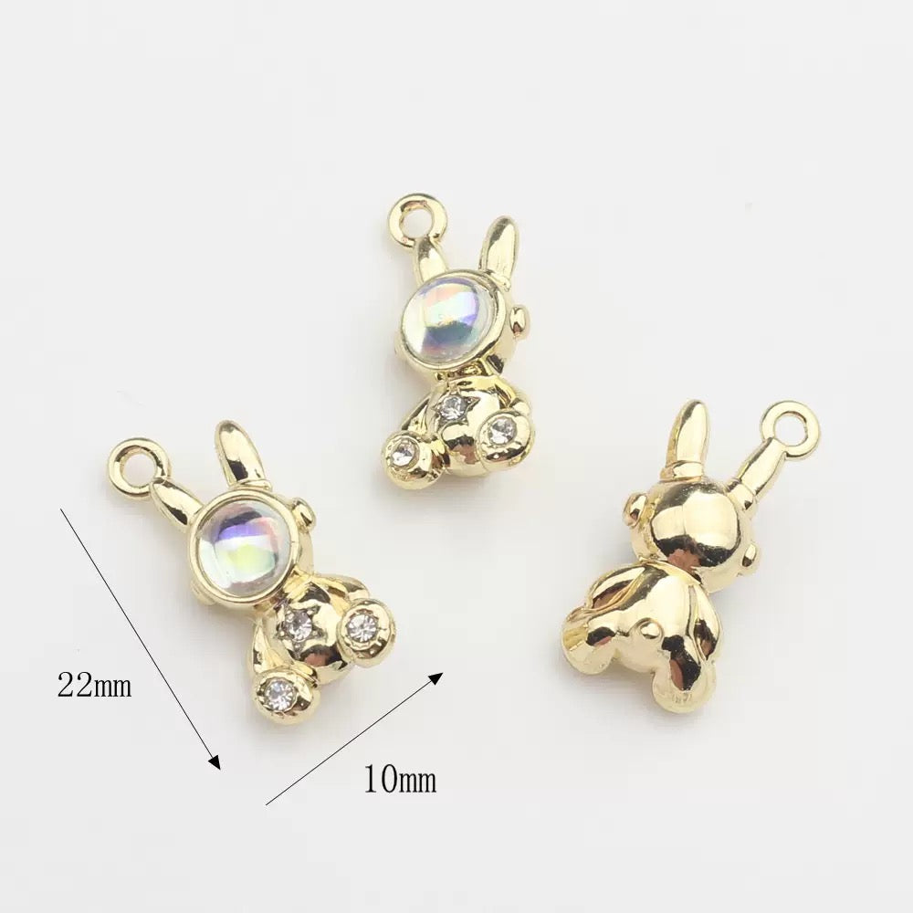 FS5801-About 14*20mm Rabbit Metal Charms For Making Earrings Or Necklace Or Bracelets Zoe's DIY Shop