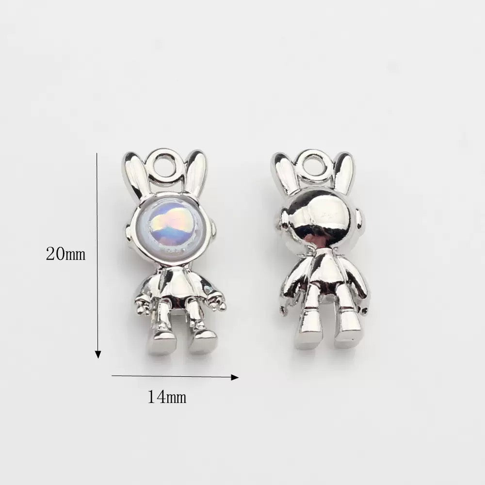 FS5801-About 14*20mm Rabbit Metal Charms For Making Earrings Or Necklace Or Bracelets Zoe's DIY Shop