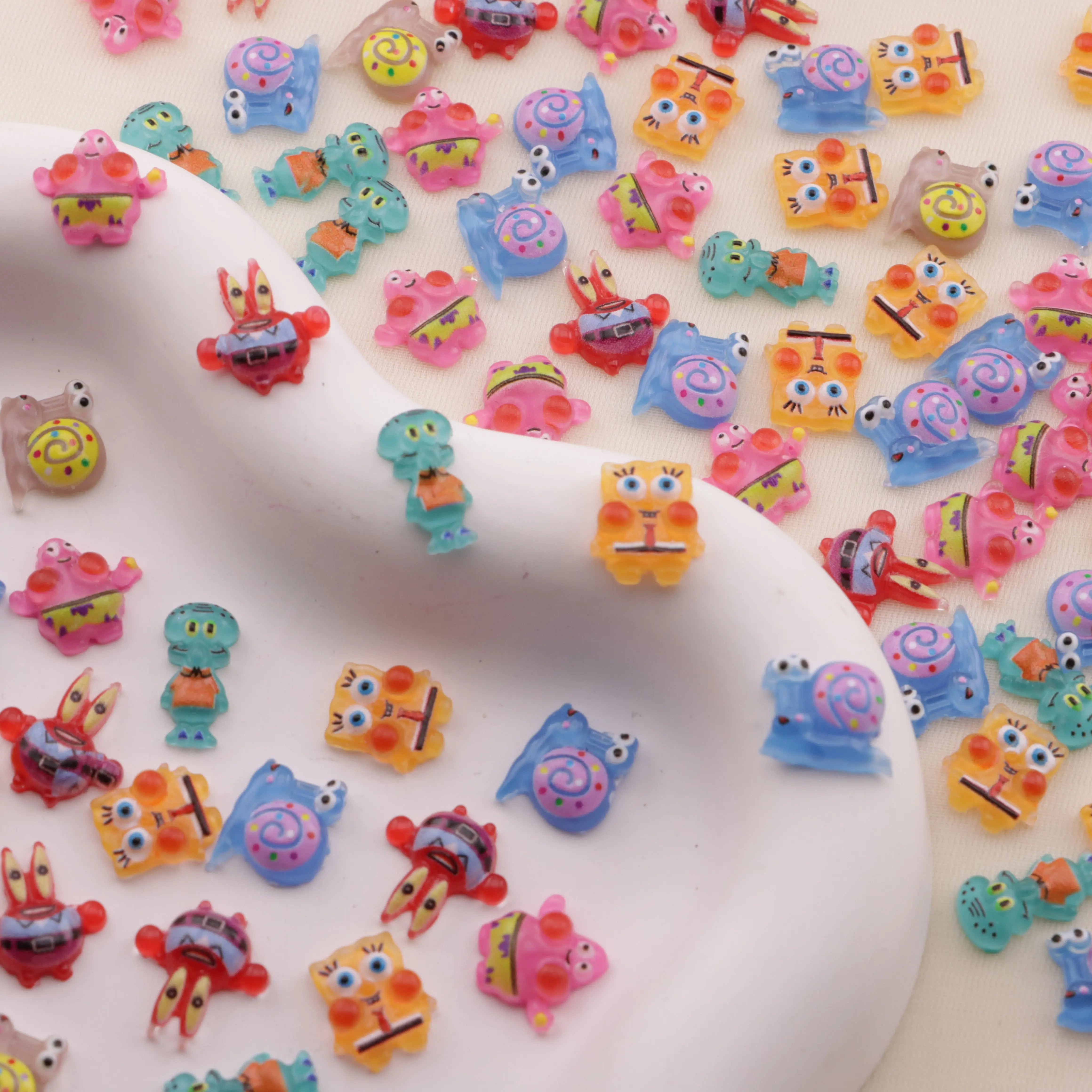 FS6509-Approximately 12Mm SpongeBob Series Nail Stickers - Zoe DIY Wholesale