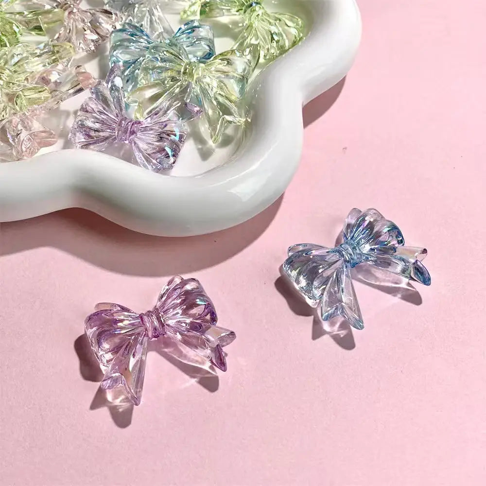 FS4046-Approximately 32×37mm Transparent Bowknot Acrylic Beads - Zoe DIY Wholesale