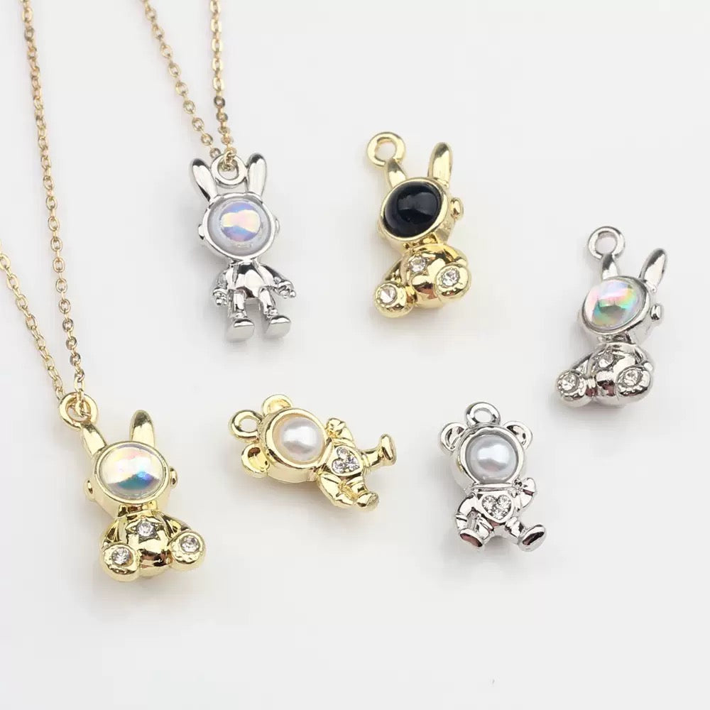 FS5801-About 14*20mm Rabbit Metal Charms For Making Earrings Or Necklace Or Bracelets Zoe's DIY Shop
