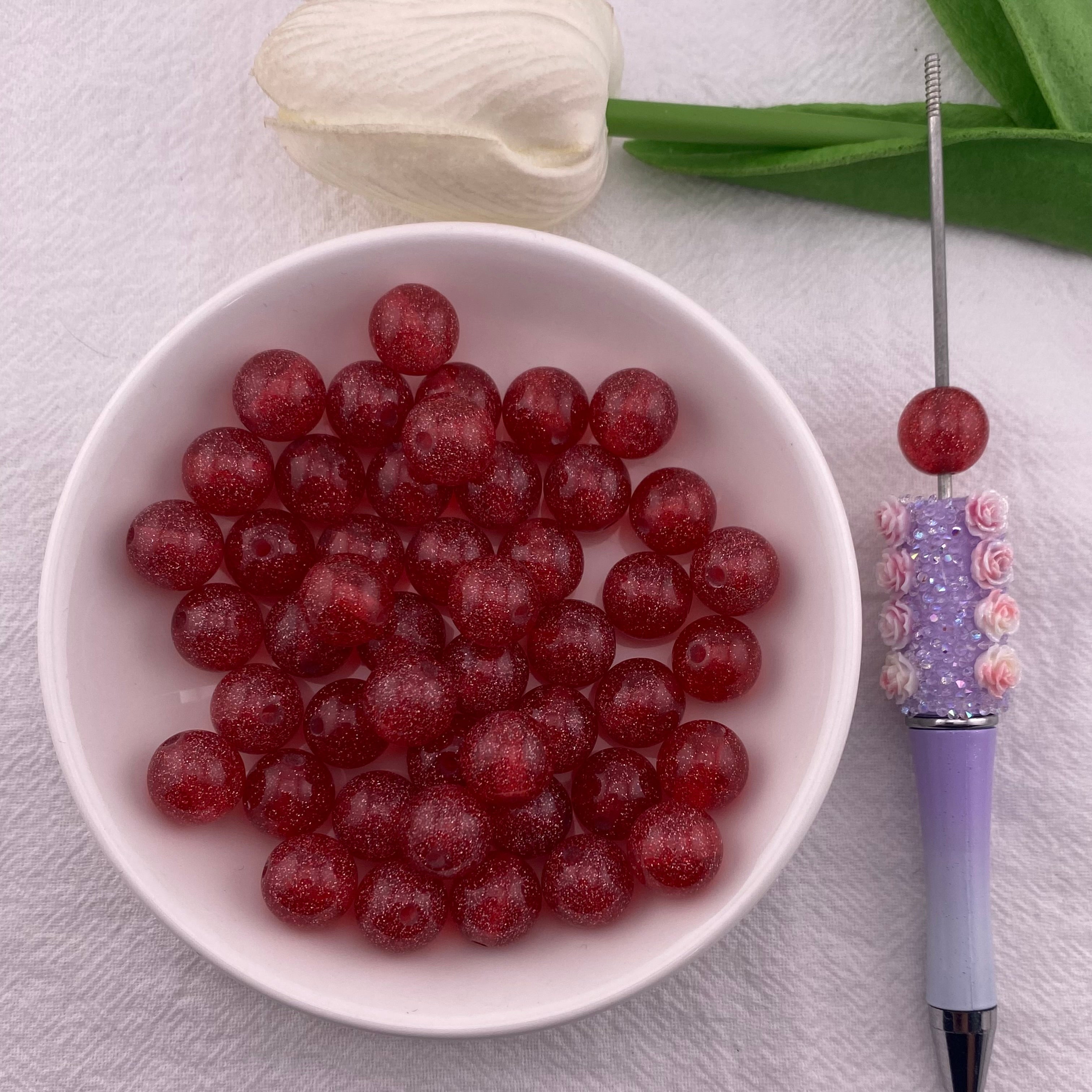 FS3553- 12mm Flashing Resin Beads Zoe's DIY Shop