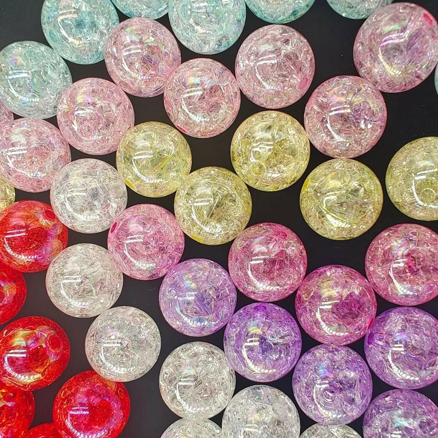 FS1723-16MM Cracked Acrylic Beads Fit For Beadable Pens - Zoe DIY Wholesale