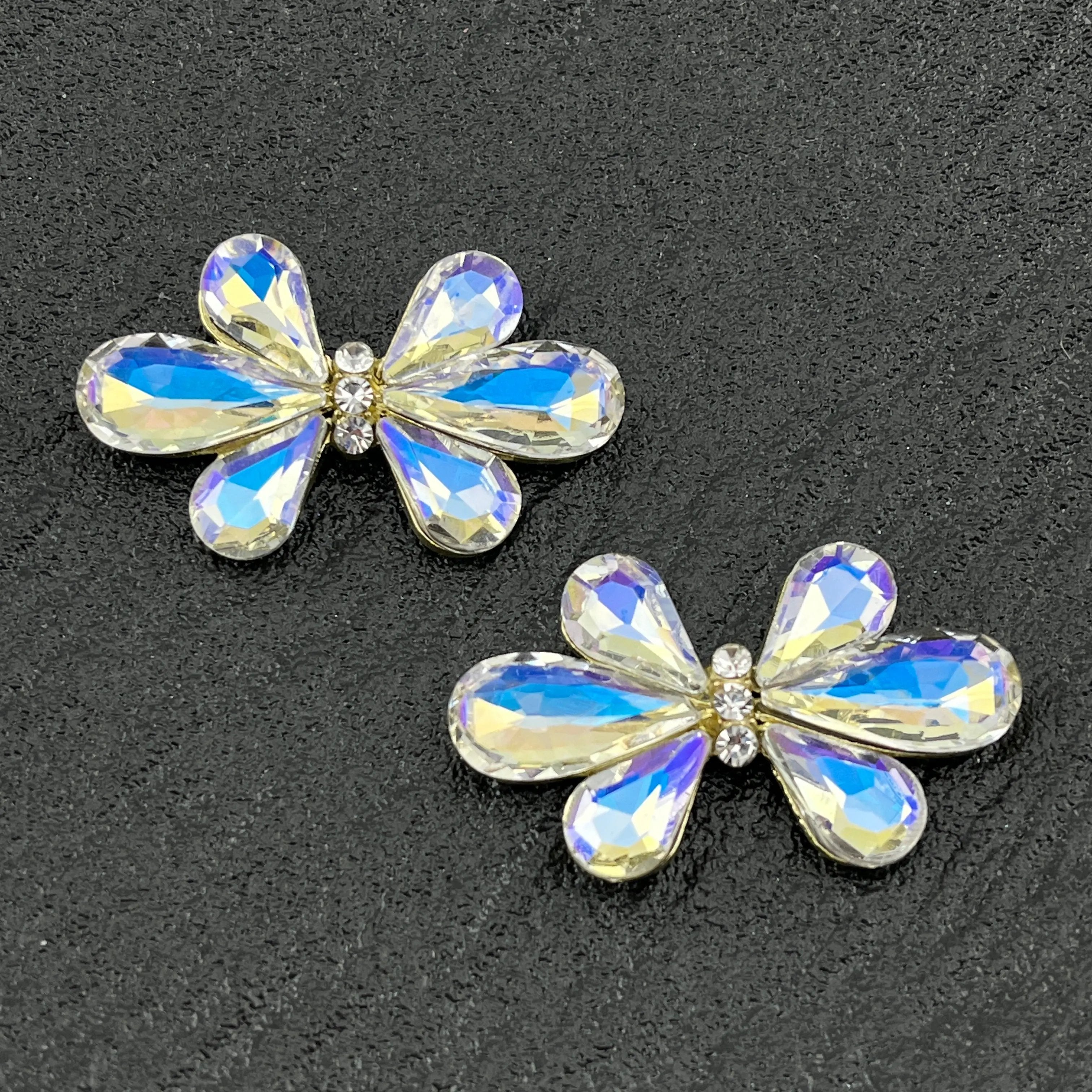 FS0656-10PCS 39MM Six petal flower alloy patch Zoe's DIY Shop