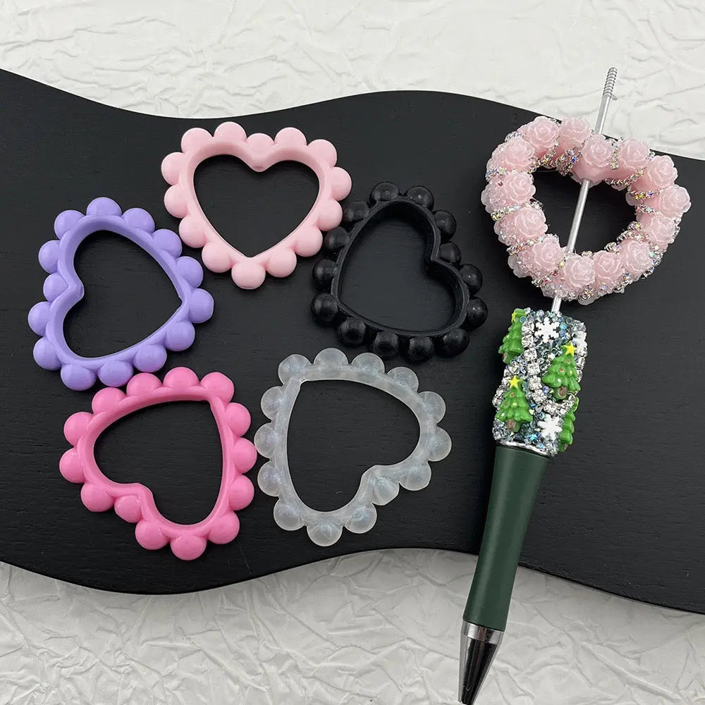 FS0846-About 39mm Heart Allow Acrylic Beads
