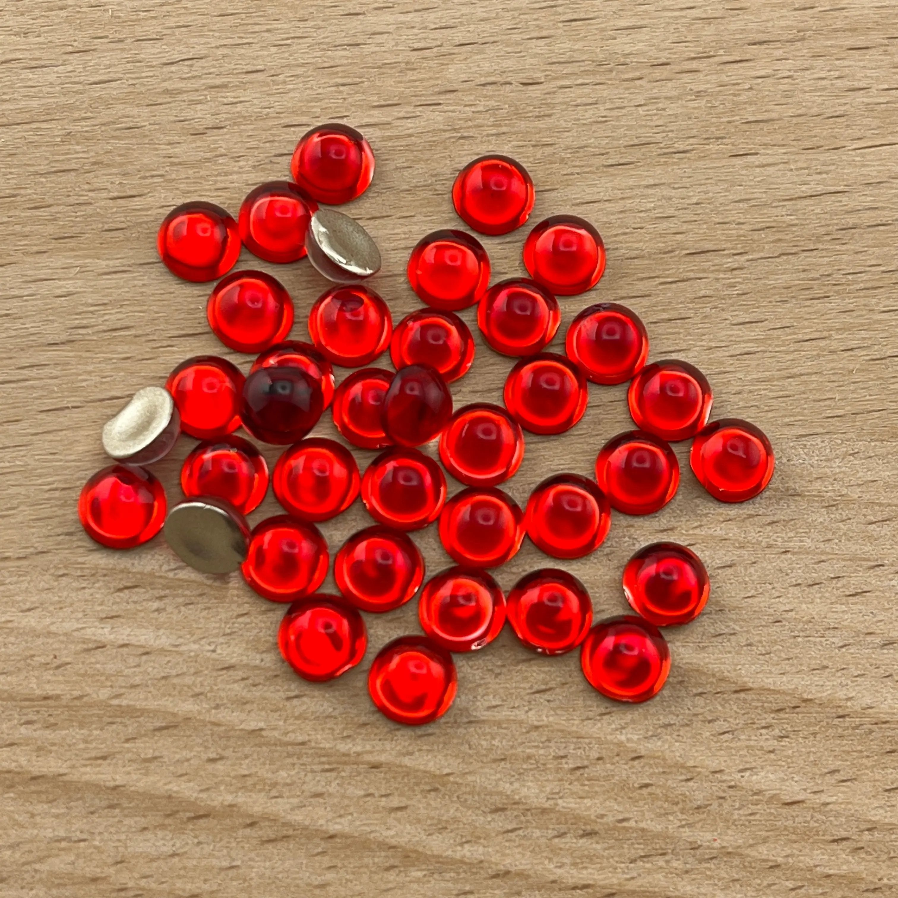 FS0907-100PCS 6MM Mocha Semicircle Crystal Zoe's DIY Shop