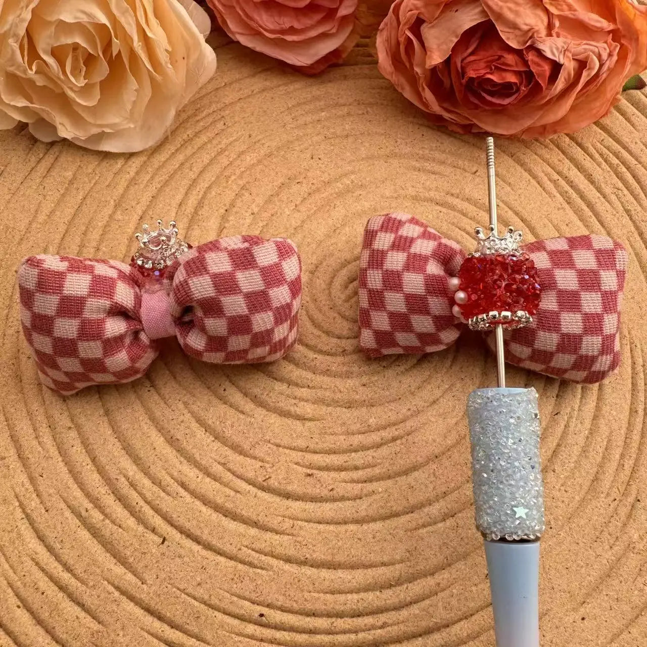 FS10034-16mm Sugar Beads With Bow Zoe DIY Wholesale