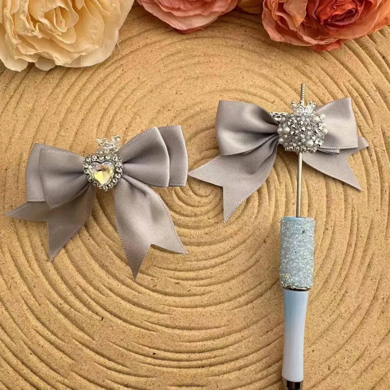 FS10035-16mm Sugar Beads With Bow Zoe DIY Wholesale
