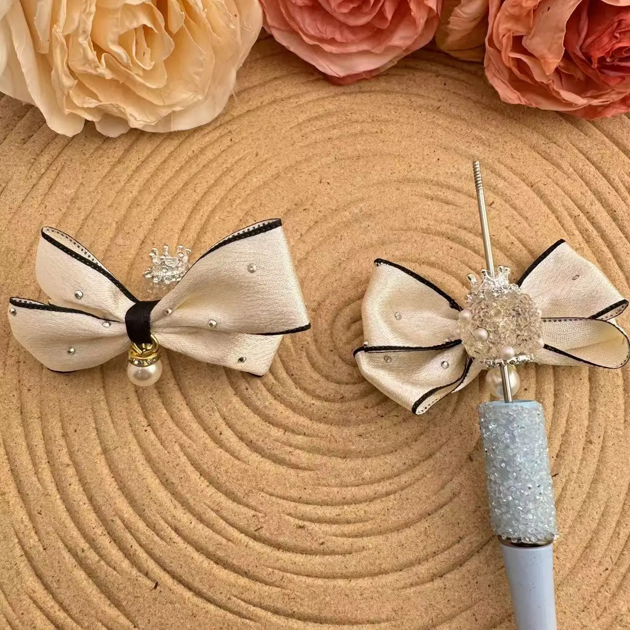 FS10038-16mm Pearl With Bow Zoe DIY Wholesale