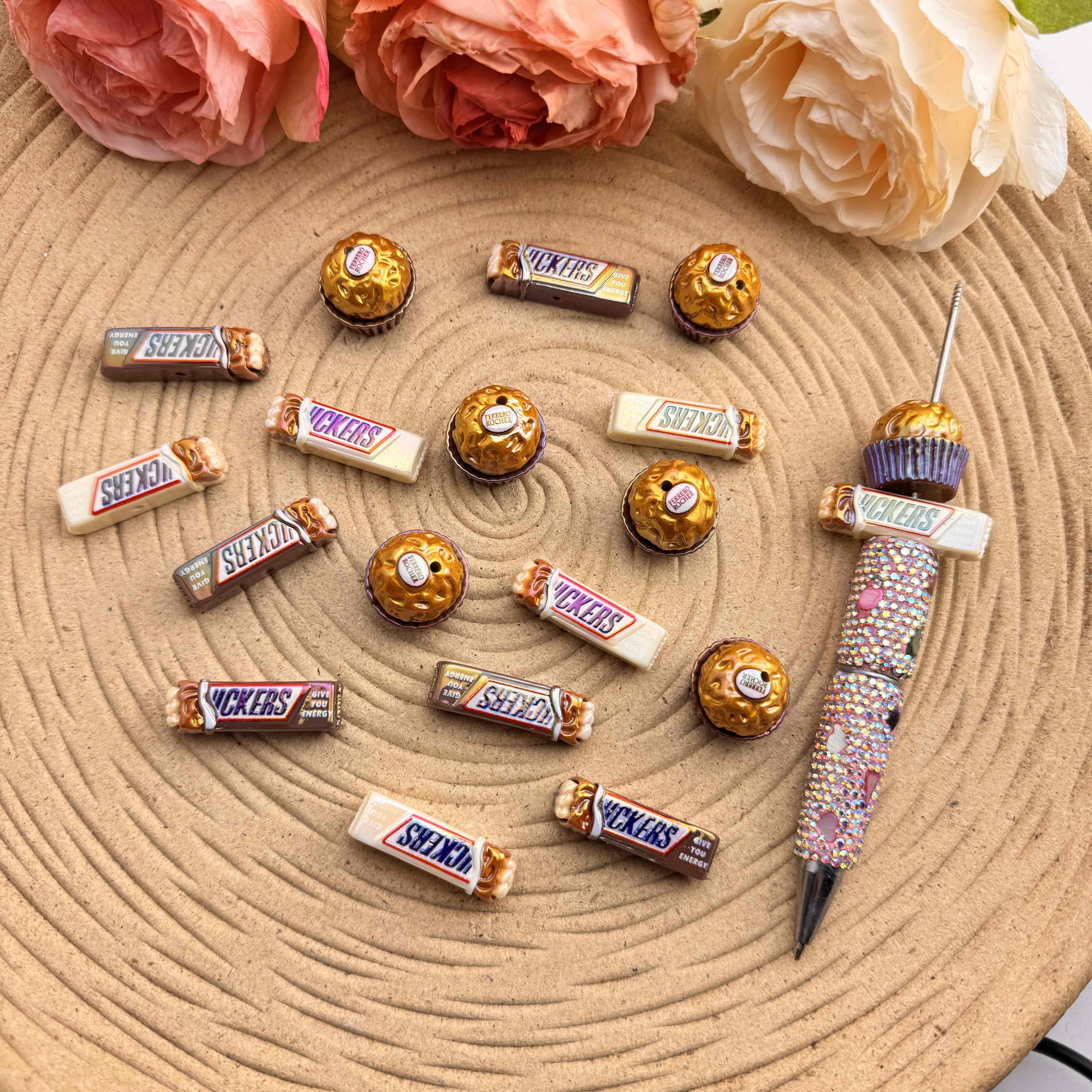 FS10066-Mixed UV Chocolate Resin Beads Zoe DIY Wholesale
