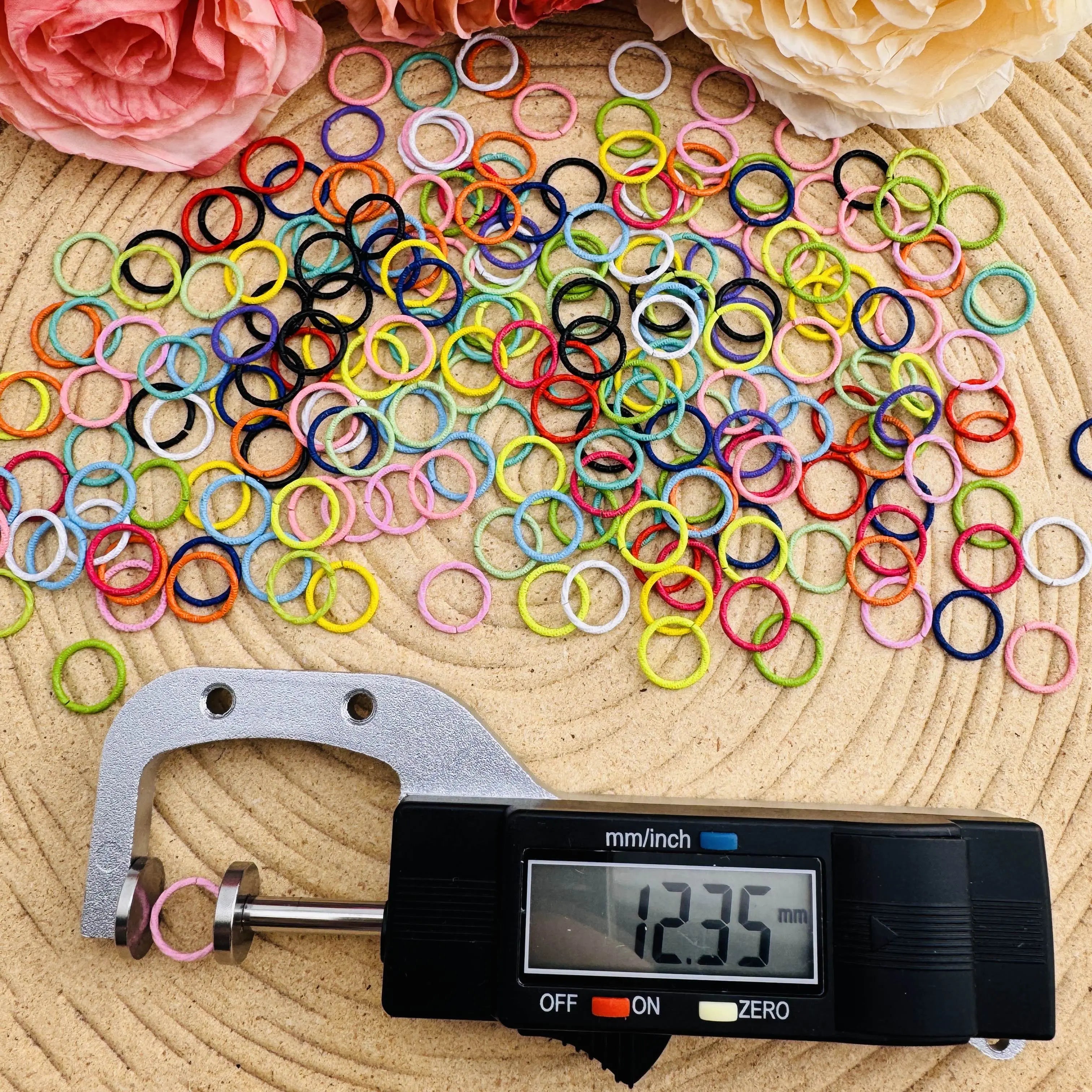 FS10083-12mm 랜덤 혼합 색상 링, 키체인·주얼리 제작용, Zoe DIY 도매