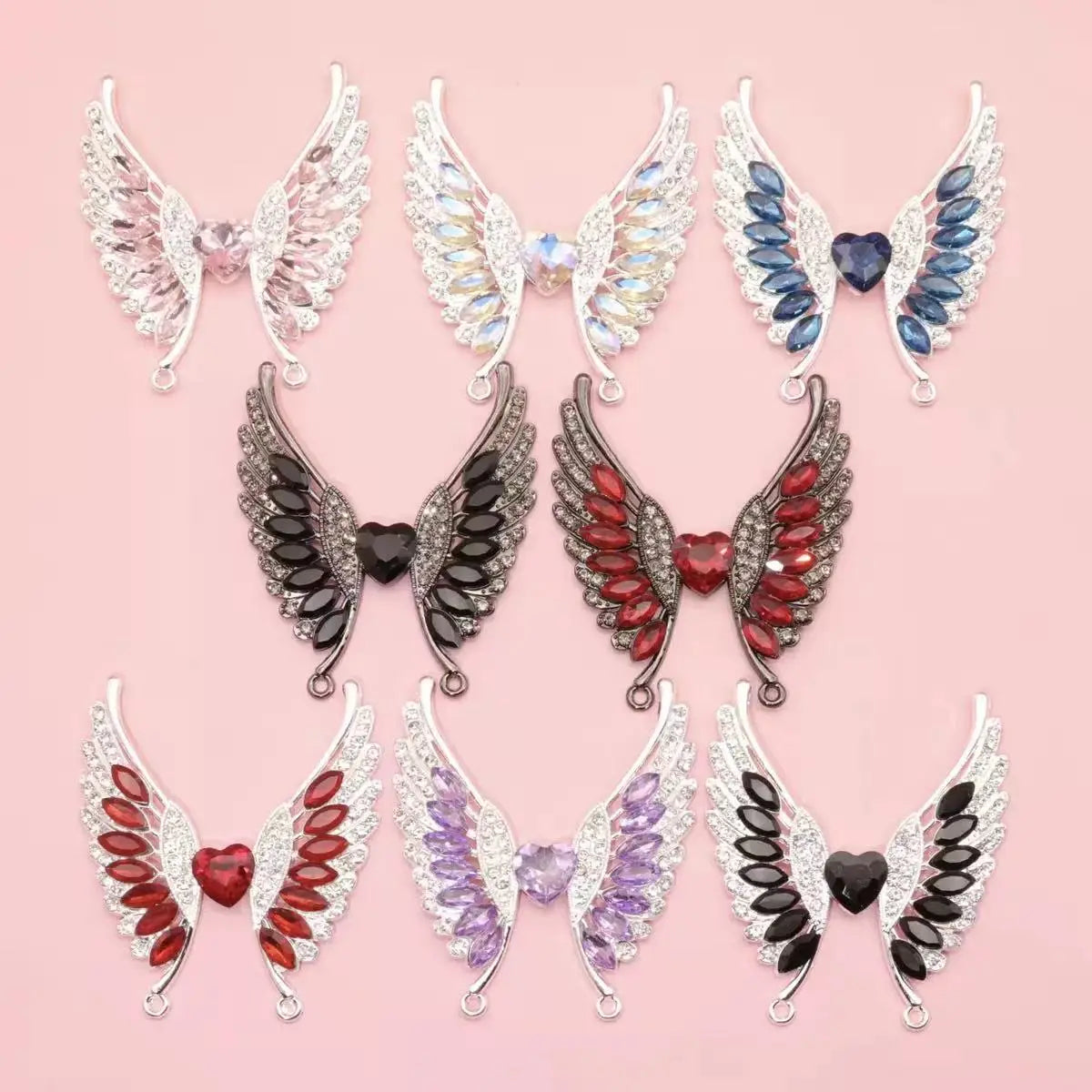 FS101147-5.5*4.8cm Angle Wings Metal Patch Zoe DIY Wholesale