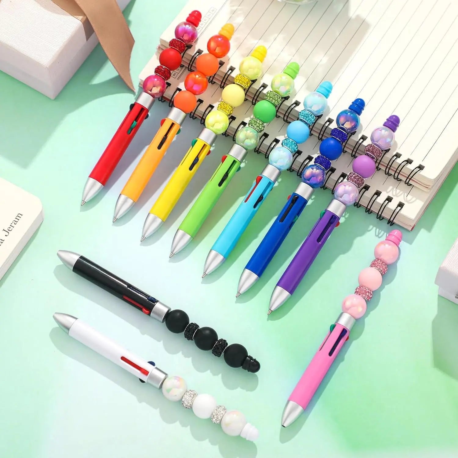 FS101391-Four Color Ink Beadable Pens Zoe DIY Wholesale