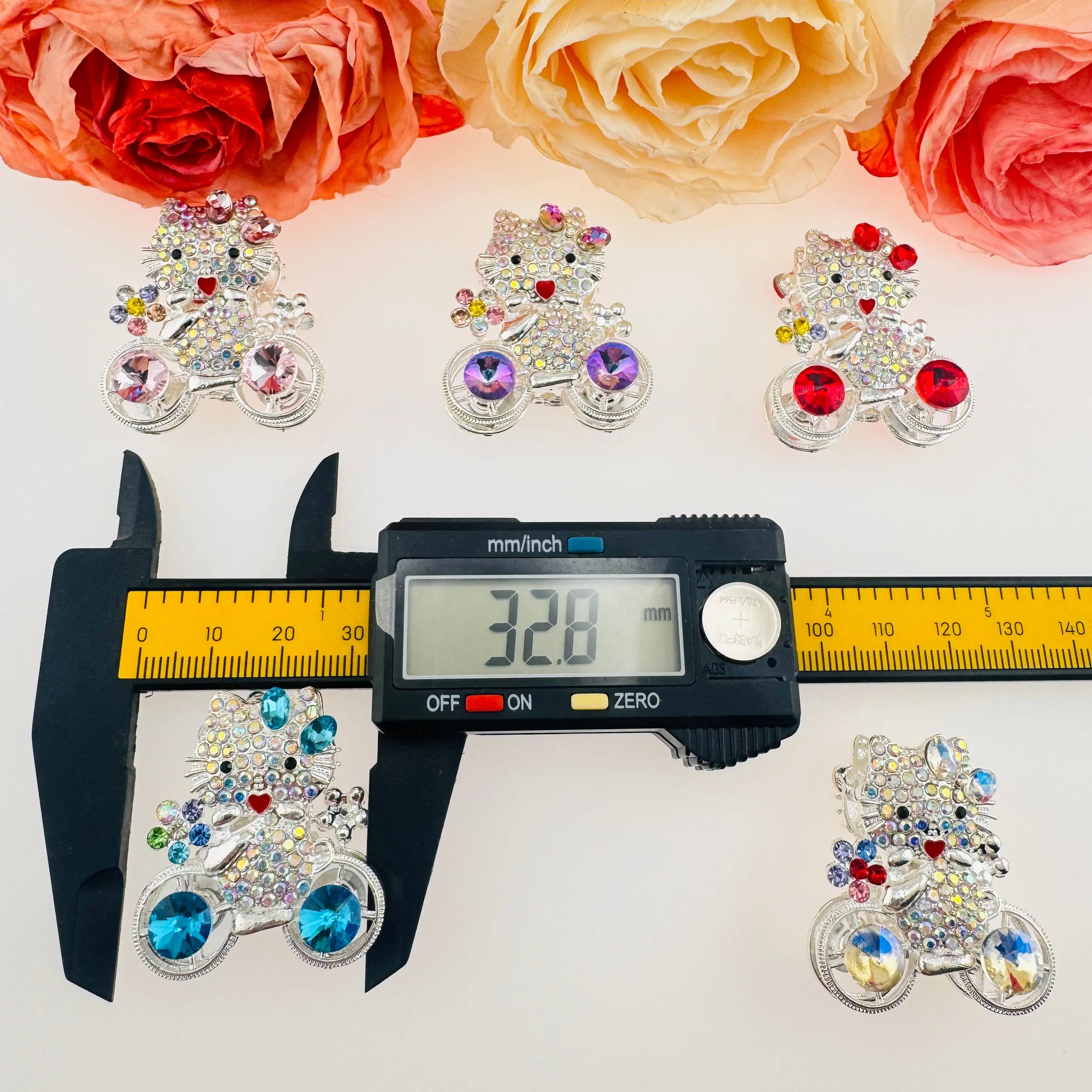 FS101780-About 33×35mm HK Bicycle Four Hole Alloy Metal Fancy Beads Zoe DIY Wholesale