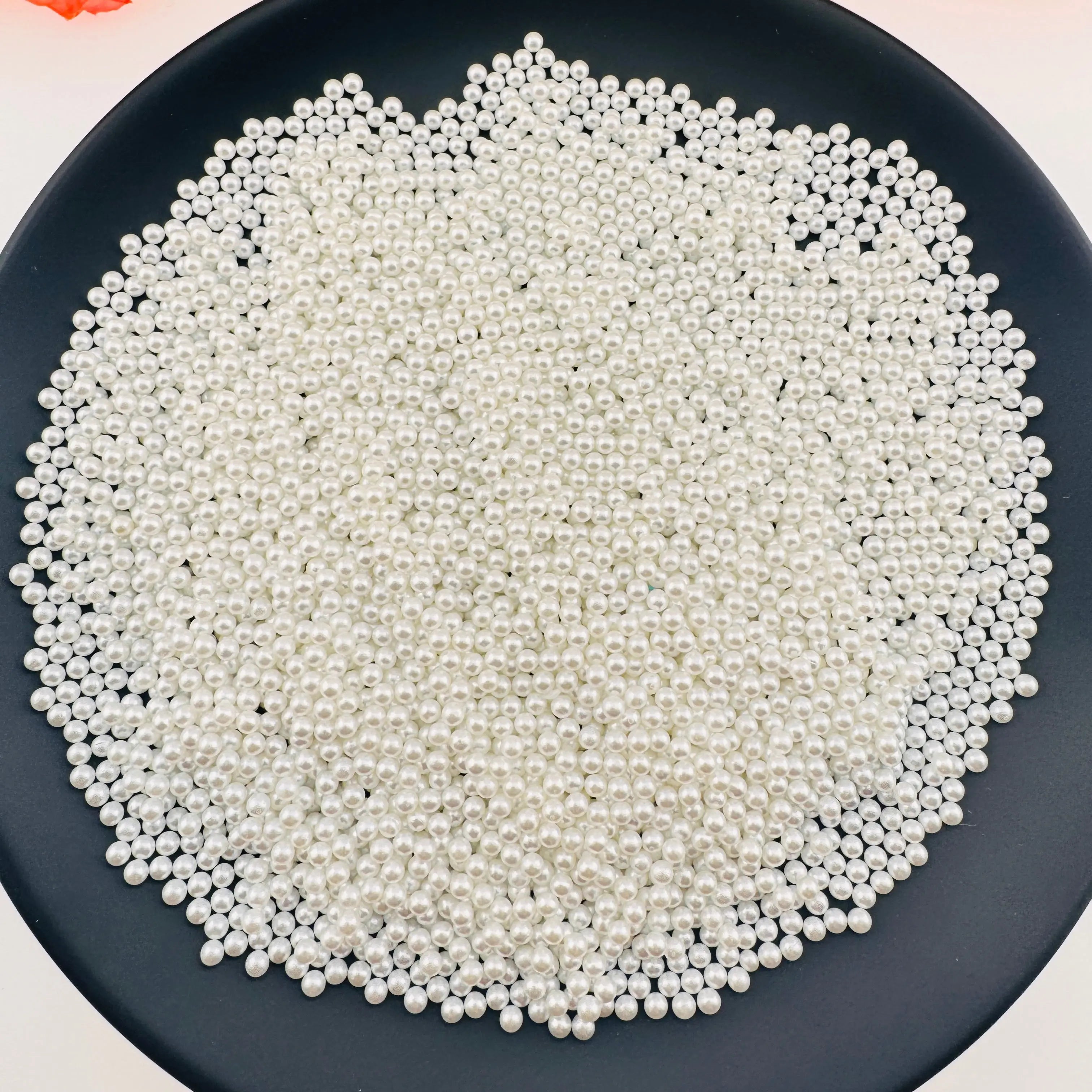 FS101800-3mm Pearl Looking Acrylic Beads (No Hole)