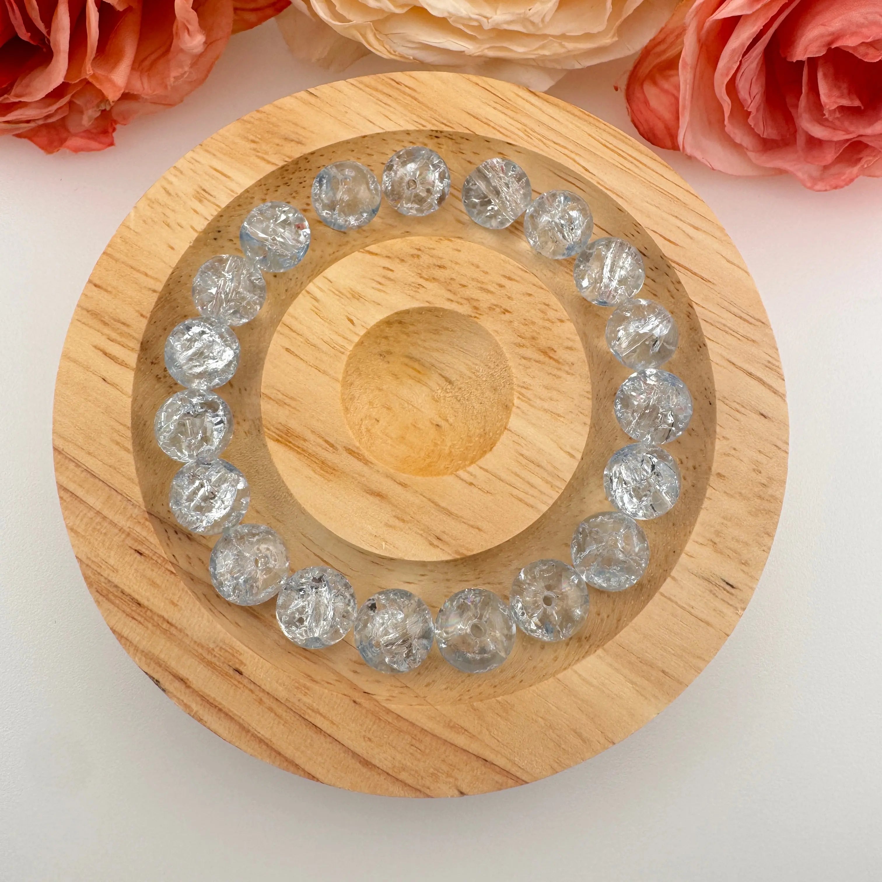 FS101840-About 10mm Cracked Glass Beads For Jewelry Making