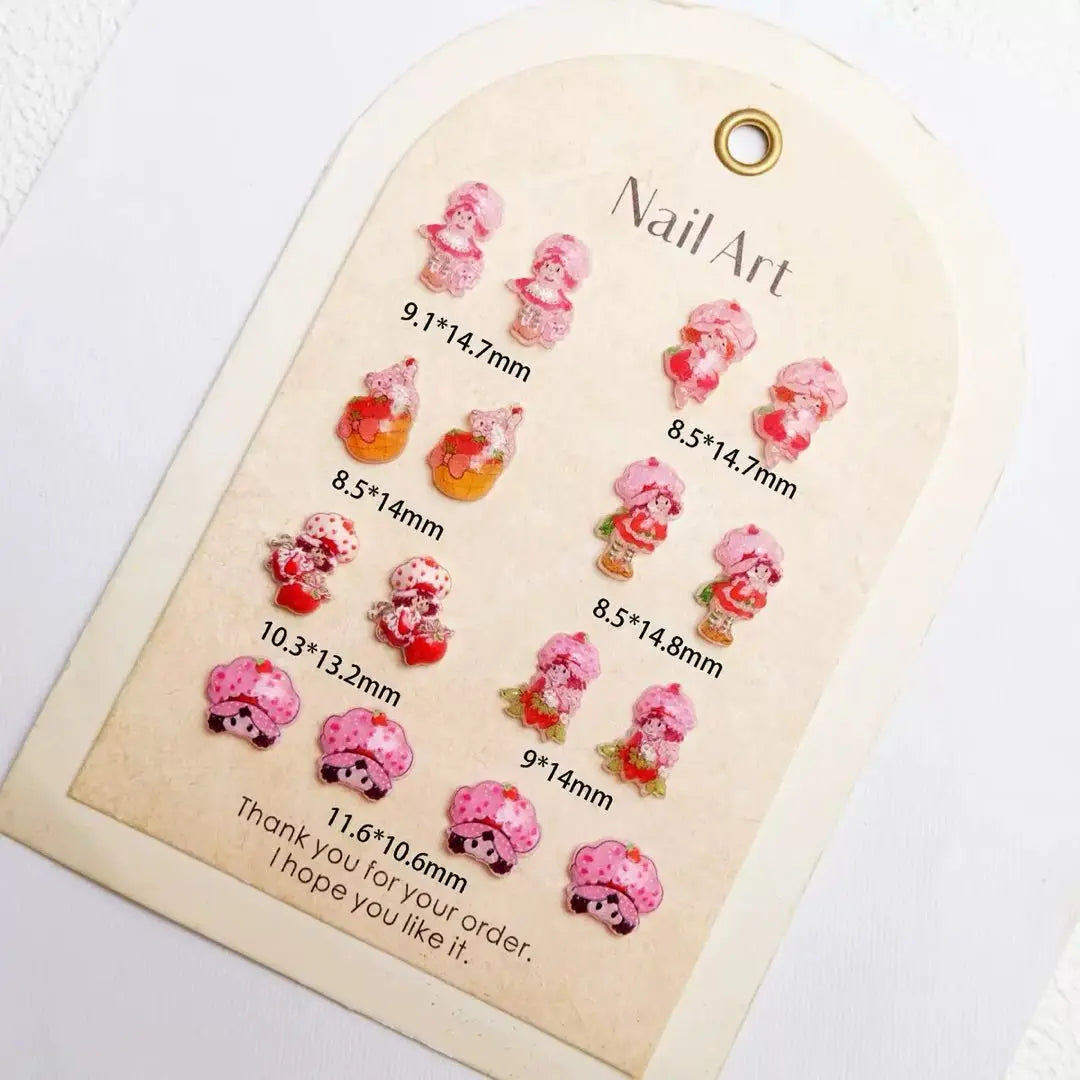 FS10223-Strawberry Girl Nail Stickers Zoe DIY Wholesale
