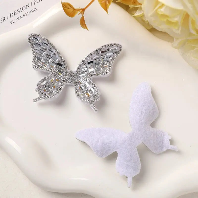 FS10224-Full Diamond Butterfly Fabric Patch Zoe DIY Wholesale