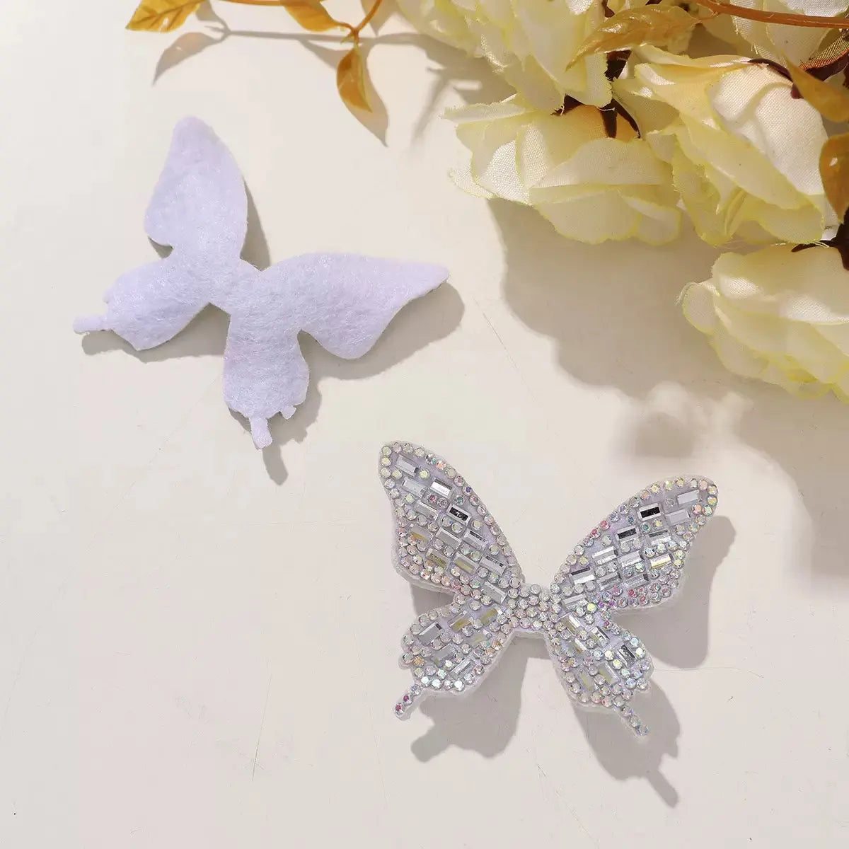 FS10224-Full Diamond Butterfly Fabric Patch Zoe DIY Wholesale