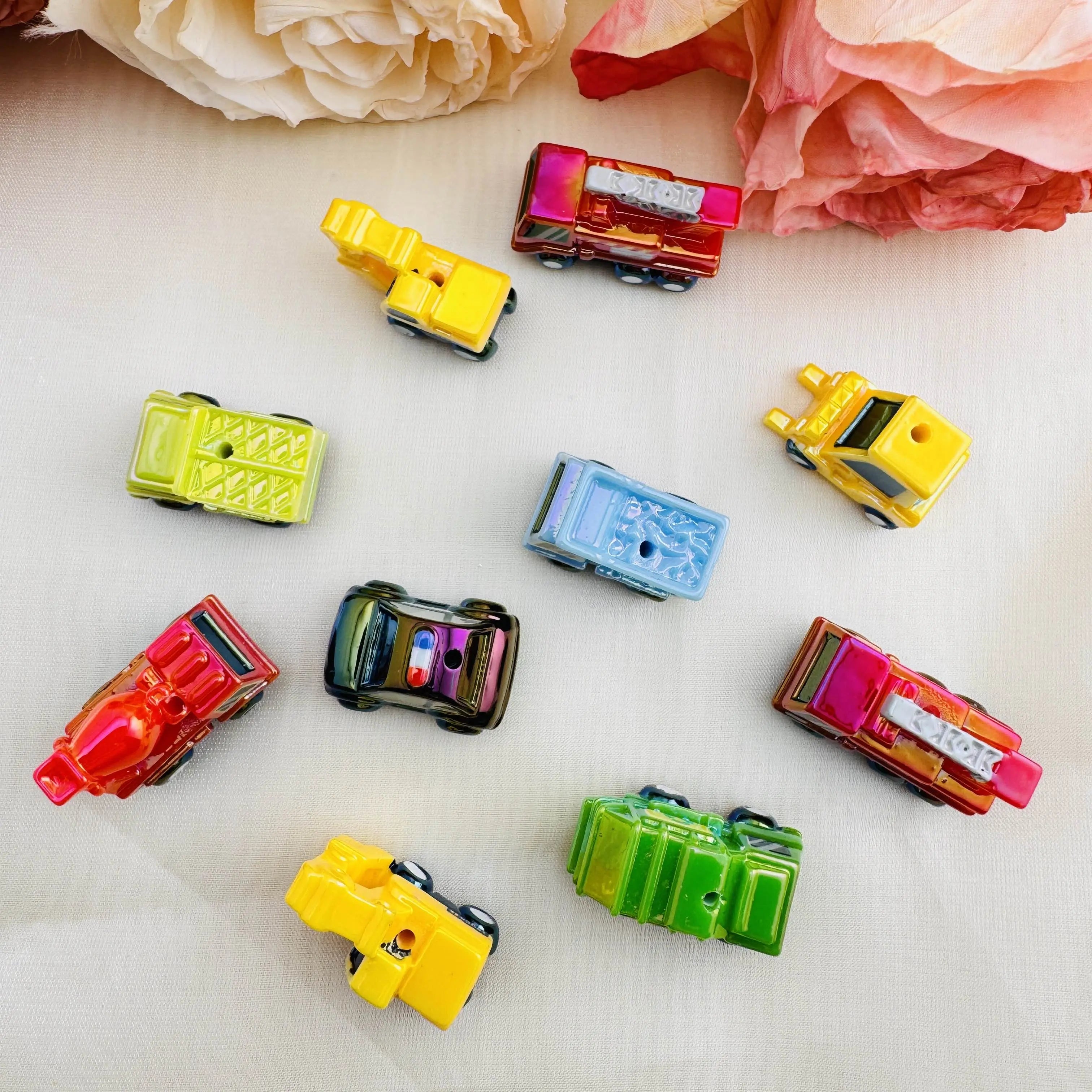 FS10406-Mixed Color UV Coating Resin Beads Fit For Beadable Pens Keychain Making Zoe DIY Wholesale
