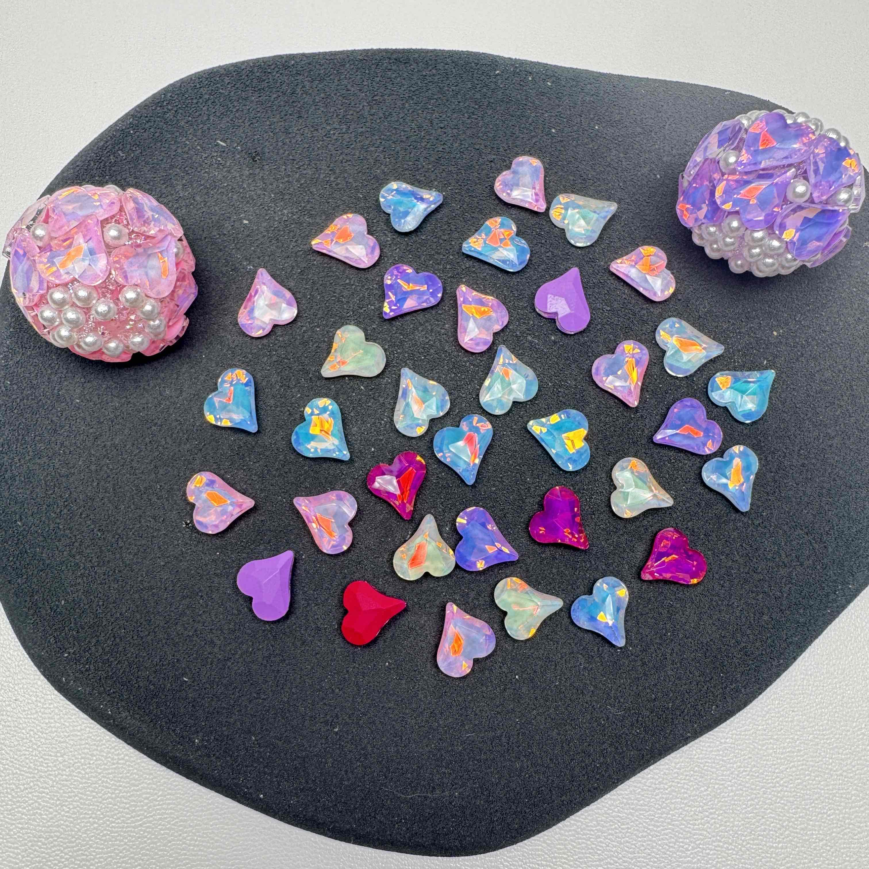 FS10706-8×9mm Mocha Color Heart Shape Crystal Nail Charms For Making Fancy Beads Or Fancy Beadable Pens Zoe DIY Wholesale