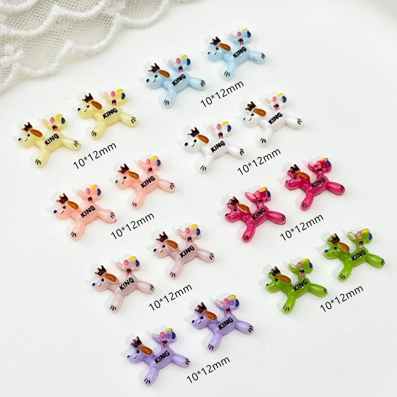 FS10764-Mixed King dog Nail Charms Zoe DIY Wholesale