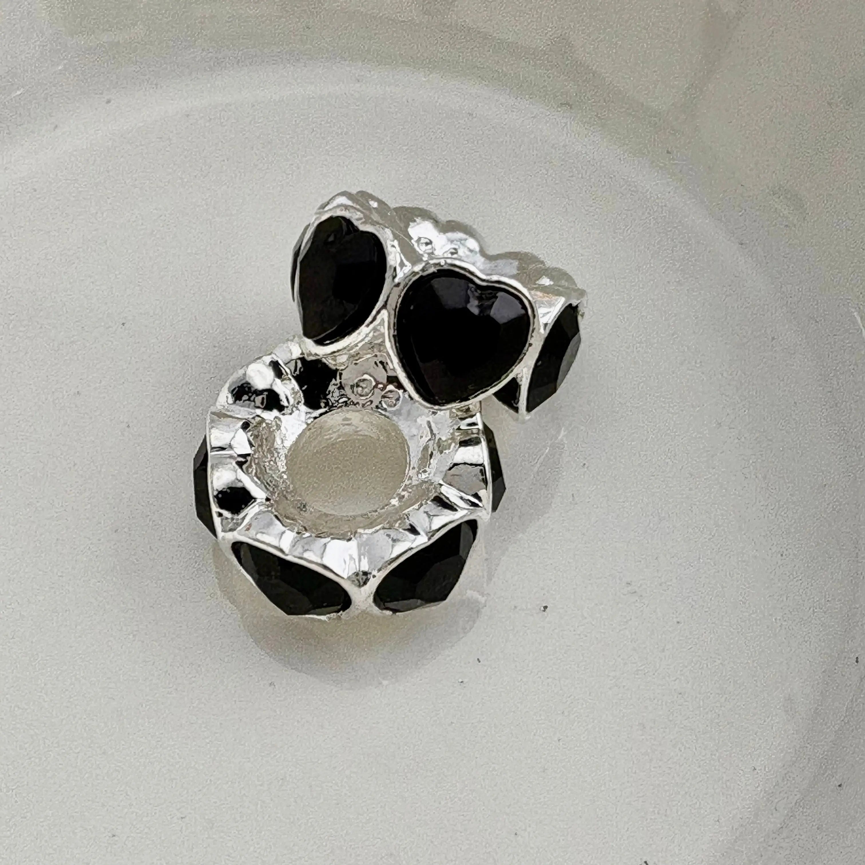 FS10885-14MM Metal Alloy Heart Spacer Zoe DIY Wholesale