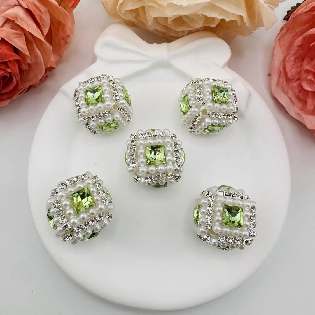 FS10936-20mm Pearl Square Fancy Beads Zoe DIY Wholesale