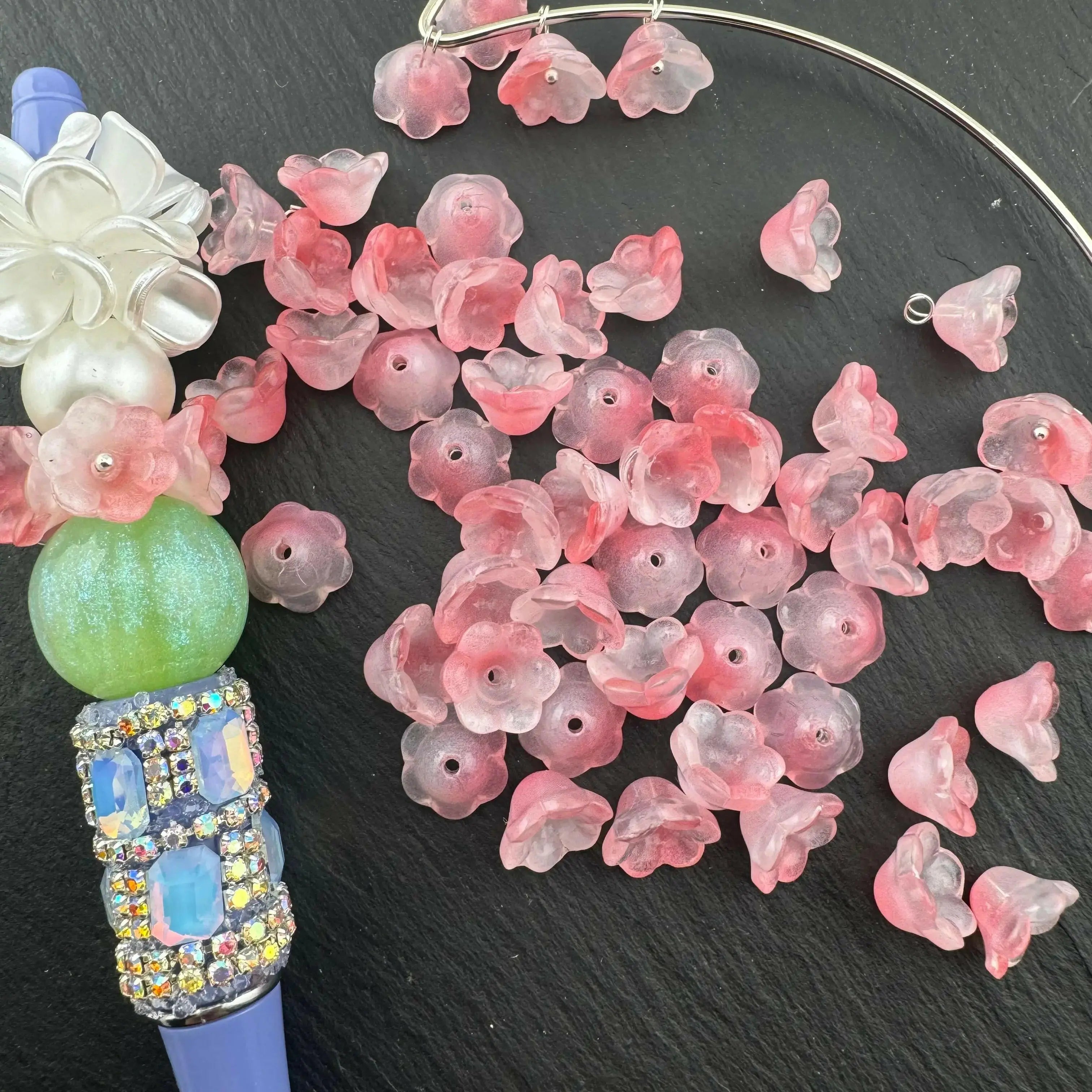 FS1337-7mm Glass Valley Of Lilly For Making Car Hangers Or Spacers - Zoe DIY Wholesale