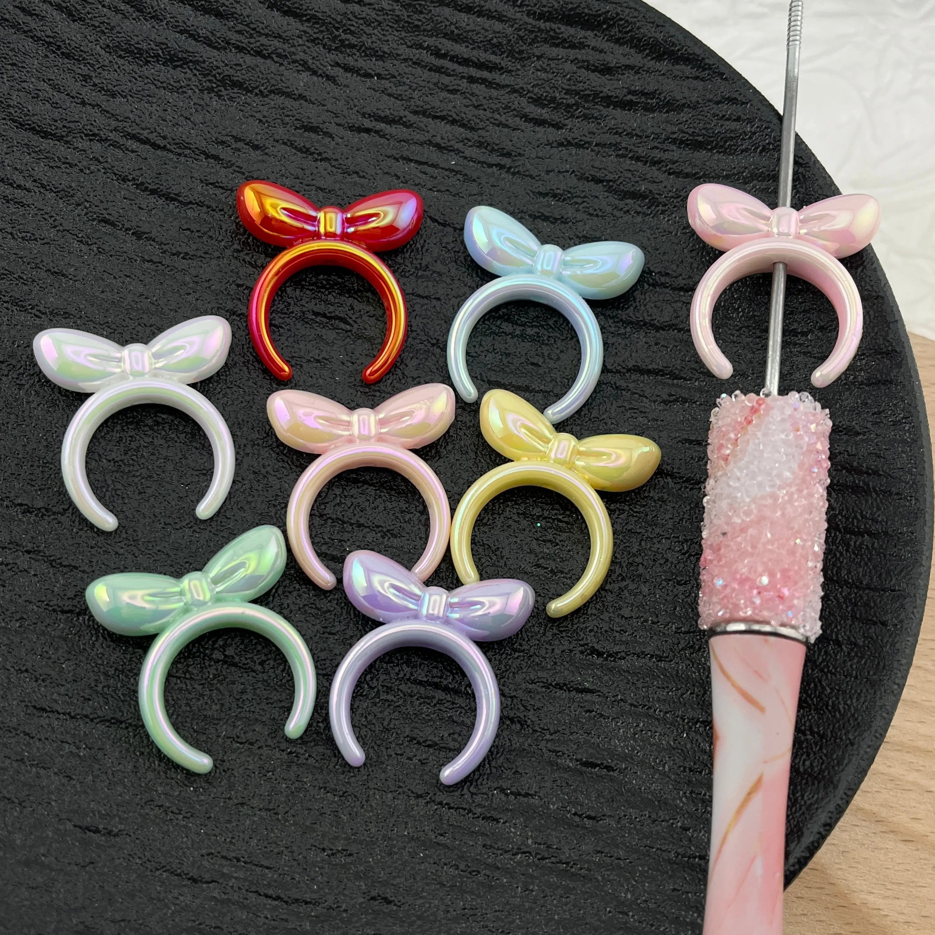 FS1848- 10PCS 27MM Mini hairband acrylic Beads Zoe's DIY Shop