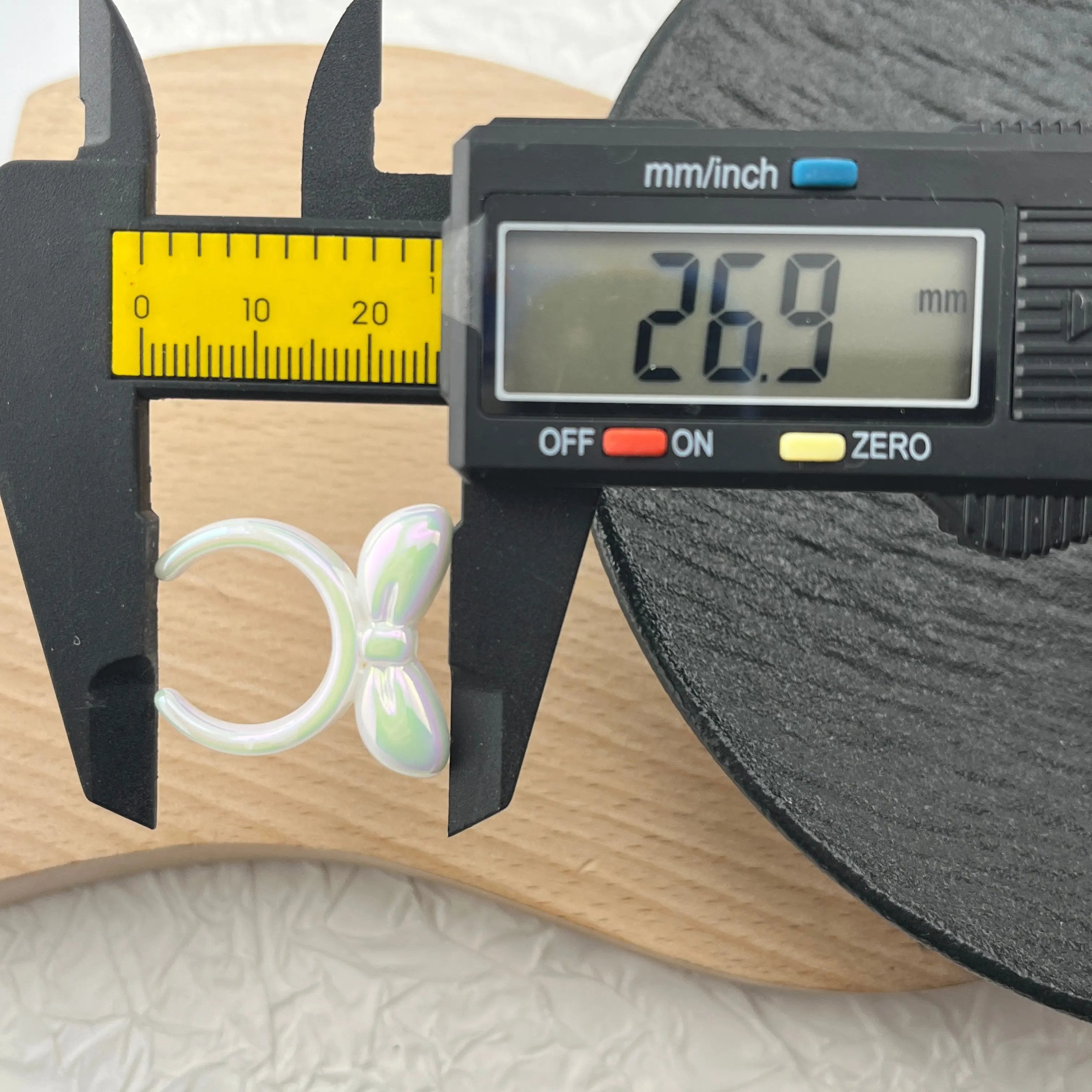 FS1848- 10PCS 27MM Mini hairband acrylic Beads Zoe's DIY Shop