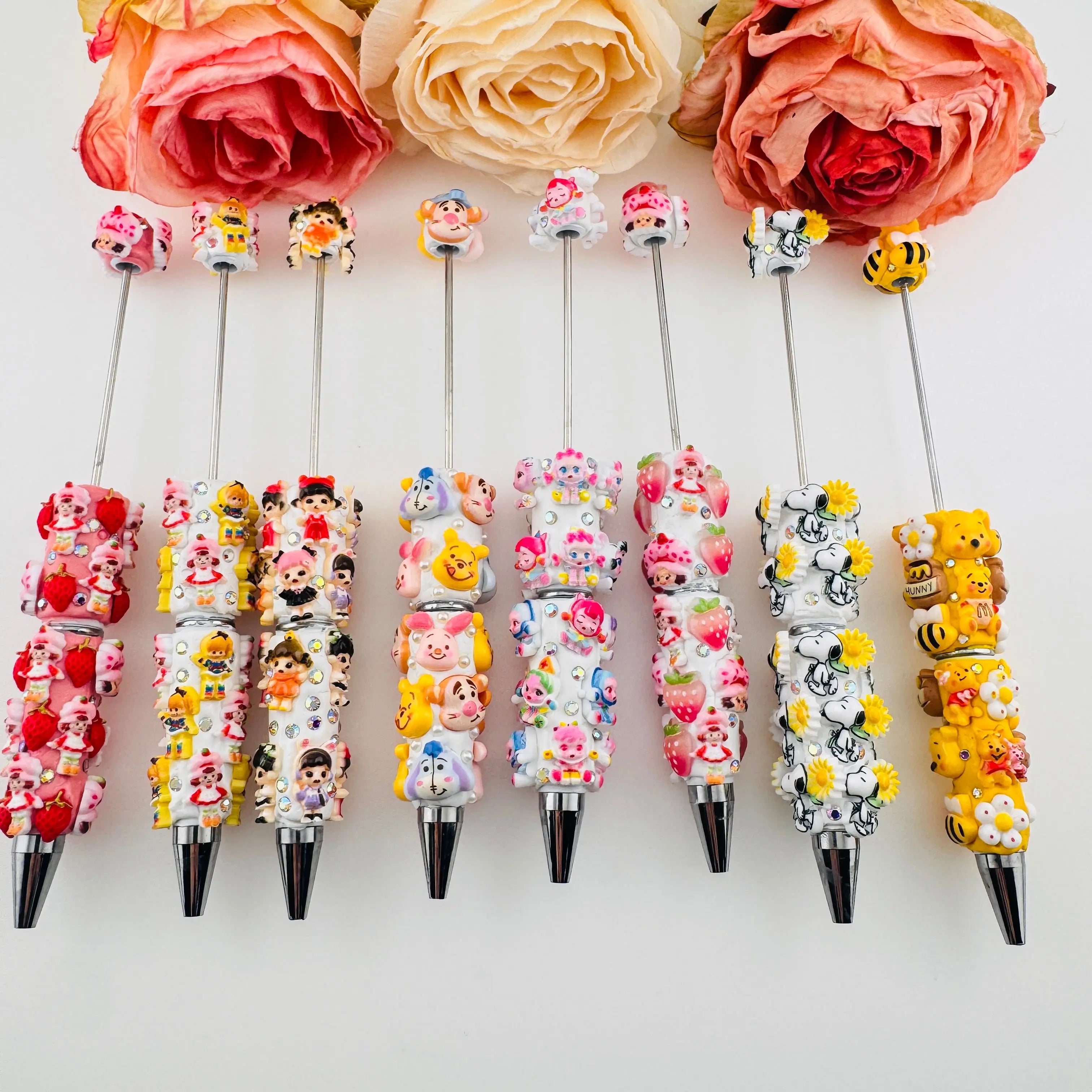 FS18793-Cute Cartoon Beadable Clay Pens Zoe DIY Wholesale