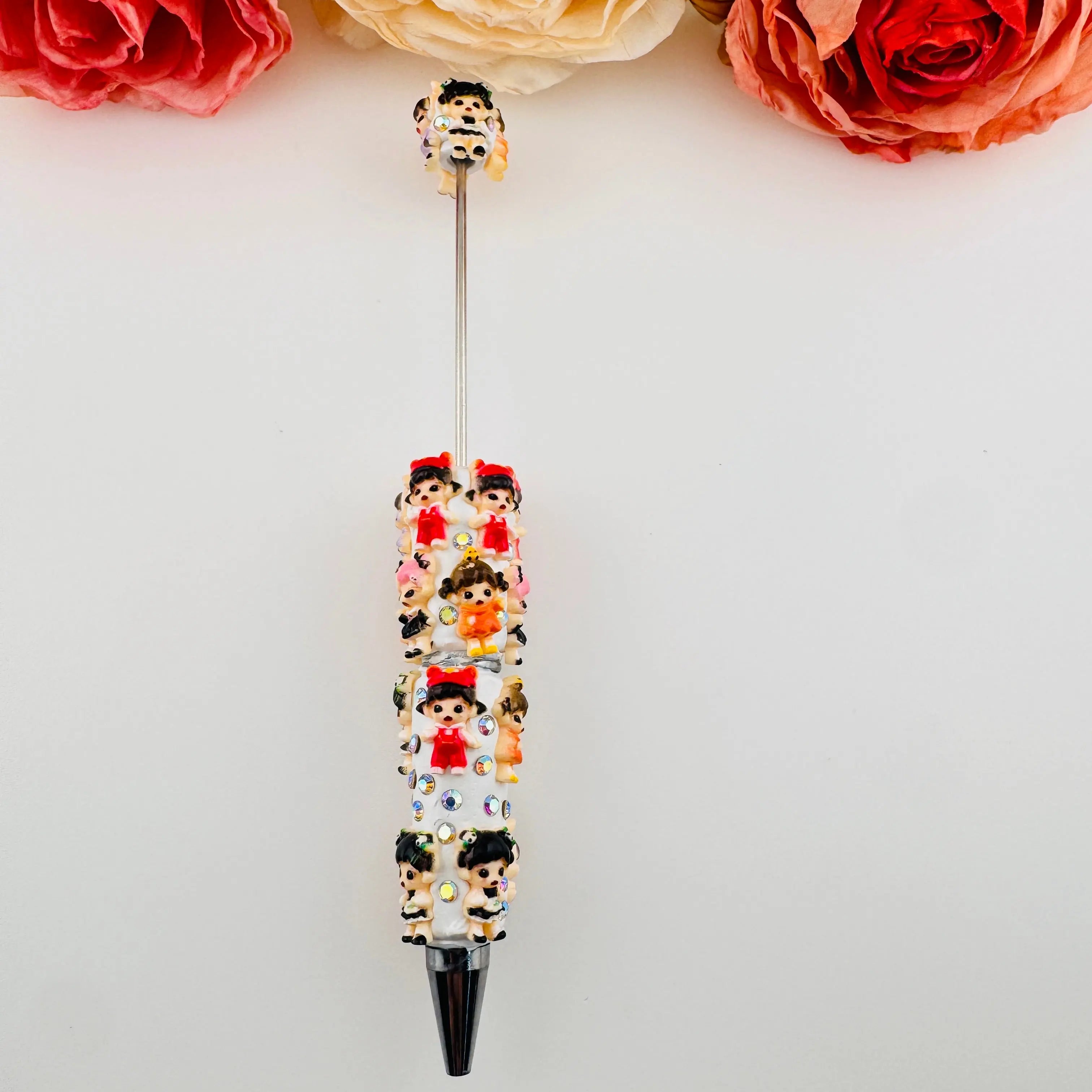 FS18793-Cute Cartoon Beadable Clay Pens Zoe DIY Wholesale