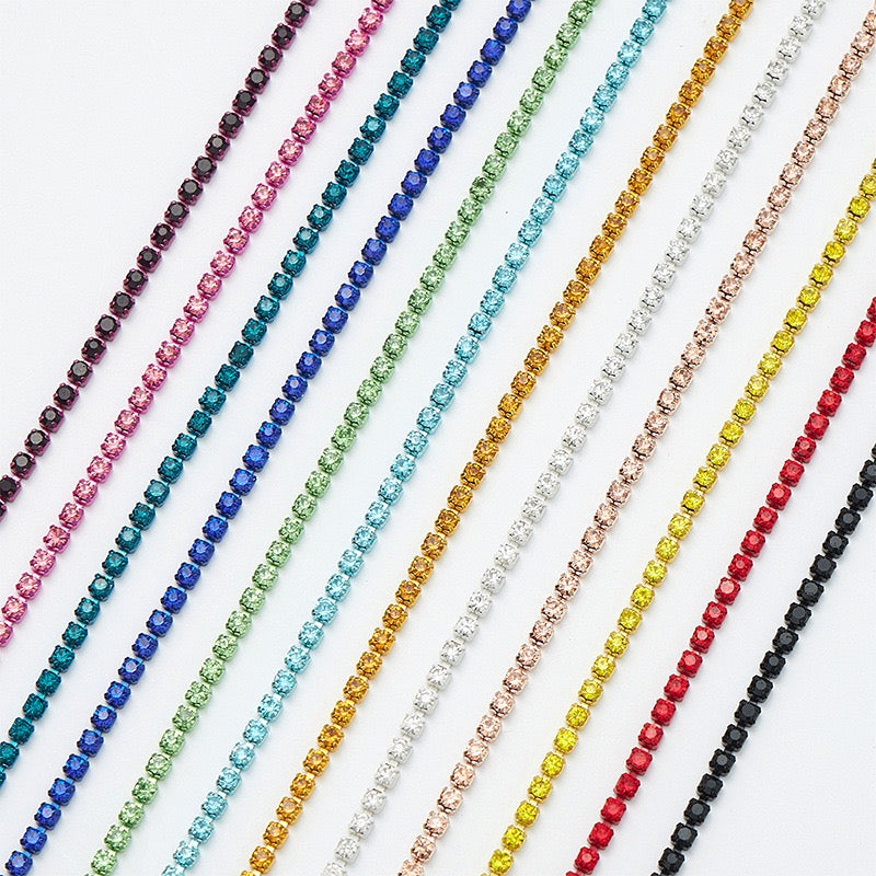 FS19154-9 Meters /Roll 2mm Color Chain Zoe DIY Wholesale
