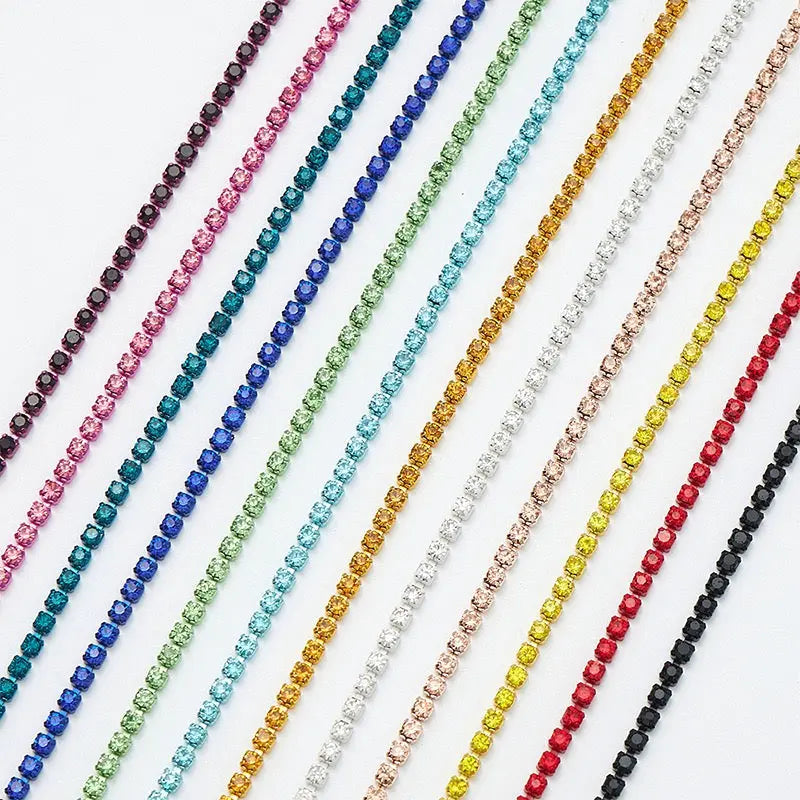 FS19154-9 Meters /Roll 2mm Color Chain Zoe DIY Wholesale