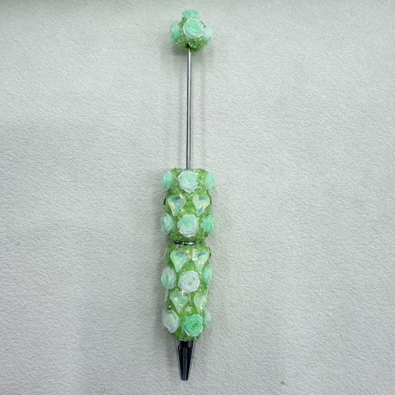 FS19201-Fancy Rose and Heart Beadable Pen Zoe DIY Wholesale