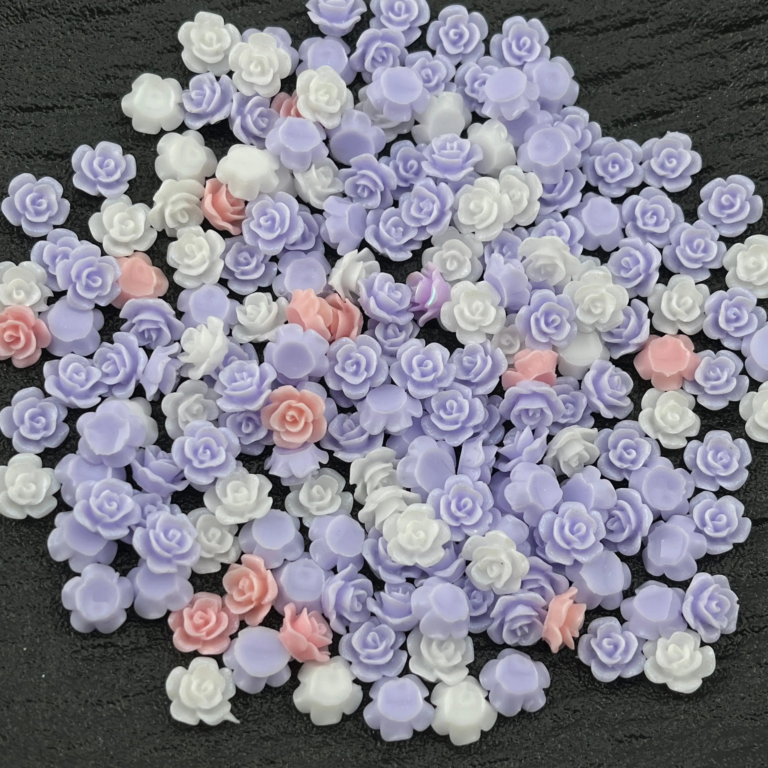 FS2150-500PCS 8MM Random Mixed solid rose Zoe's DIY Shop