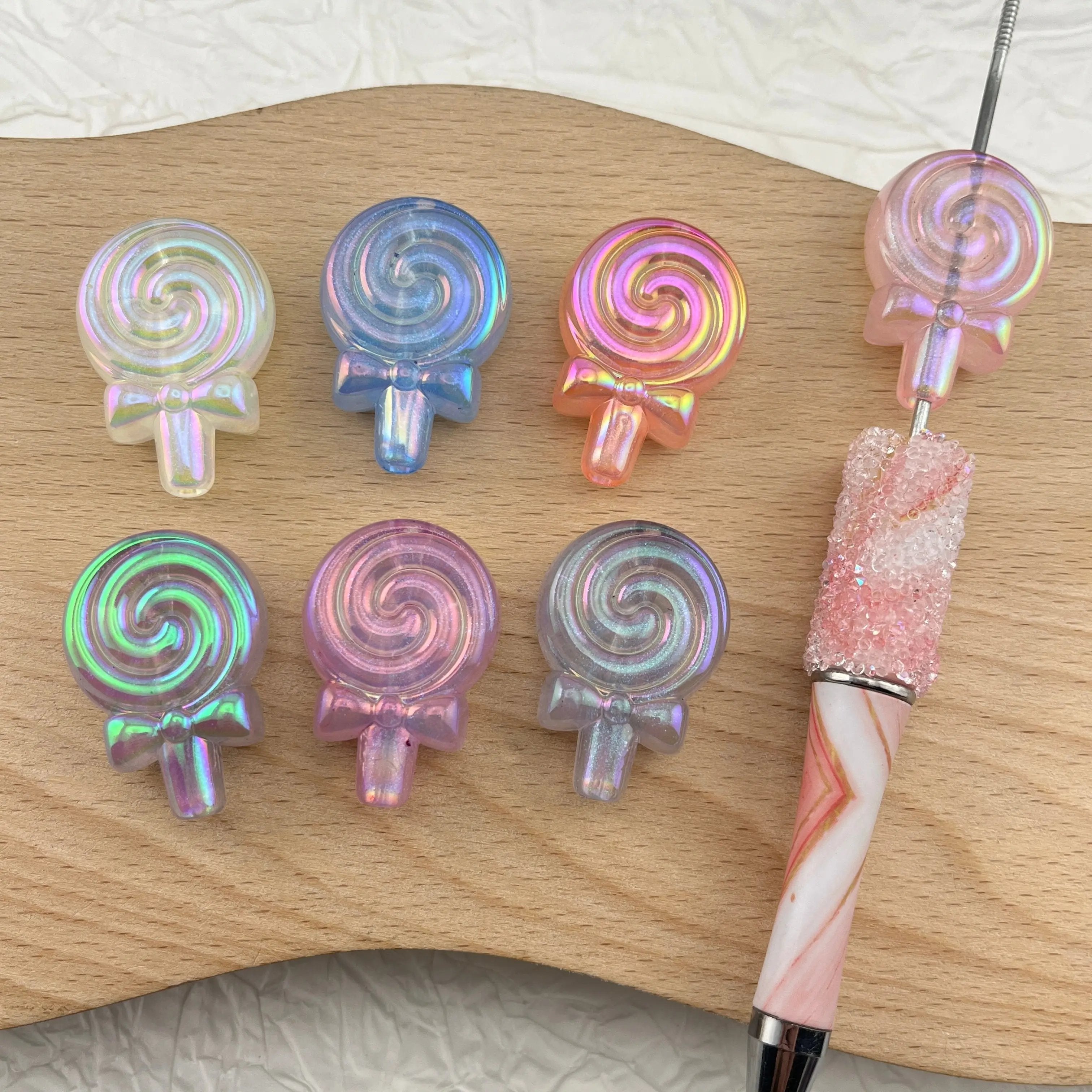 FS2323- 10PCS 33MM Jelly lollipop beads Zoe's DIY Shop