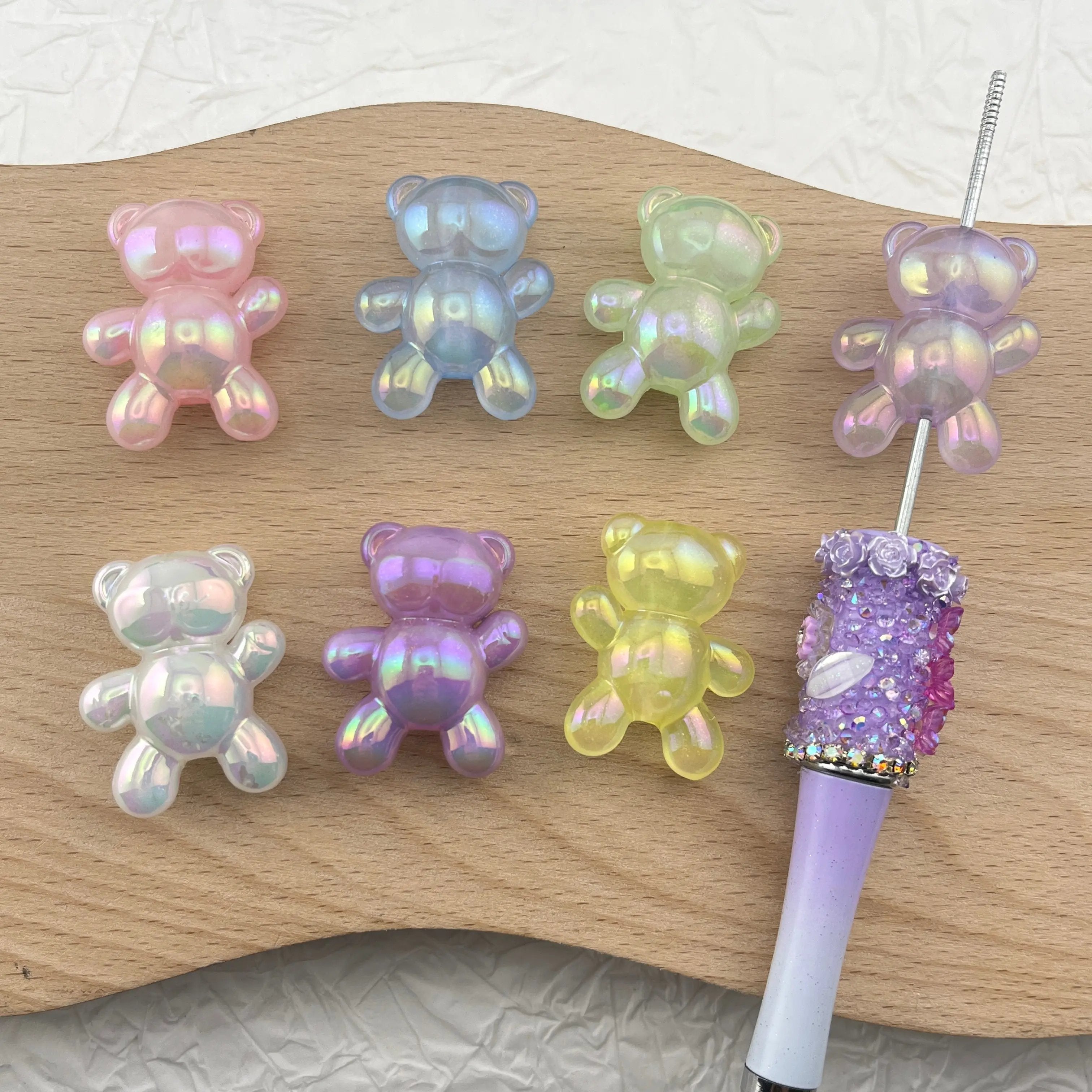 FS2327 - 10PCS 31MM Glow-in-the-dark bear beads Zoe's DIY Shop