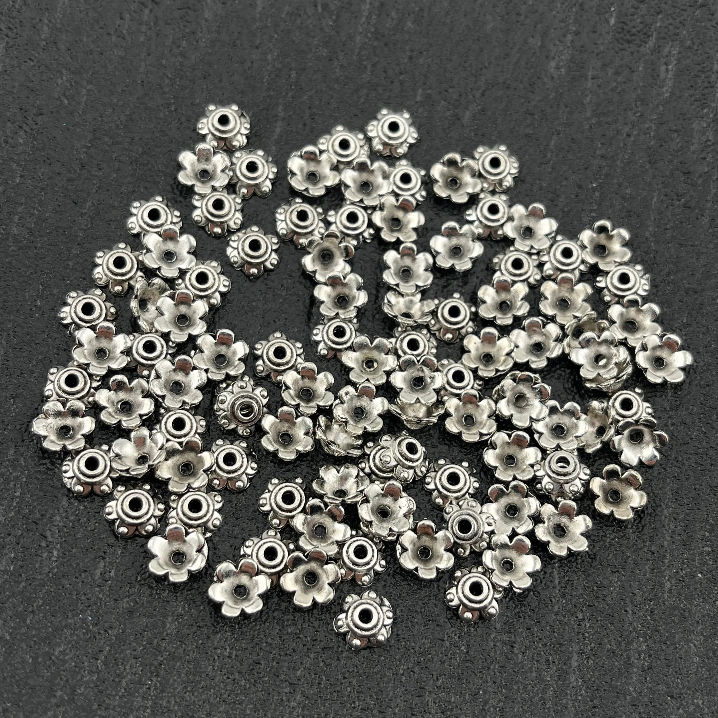 FS2337-100PCS 7MM Flower beads spacer Zoe's DIY Shop