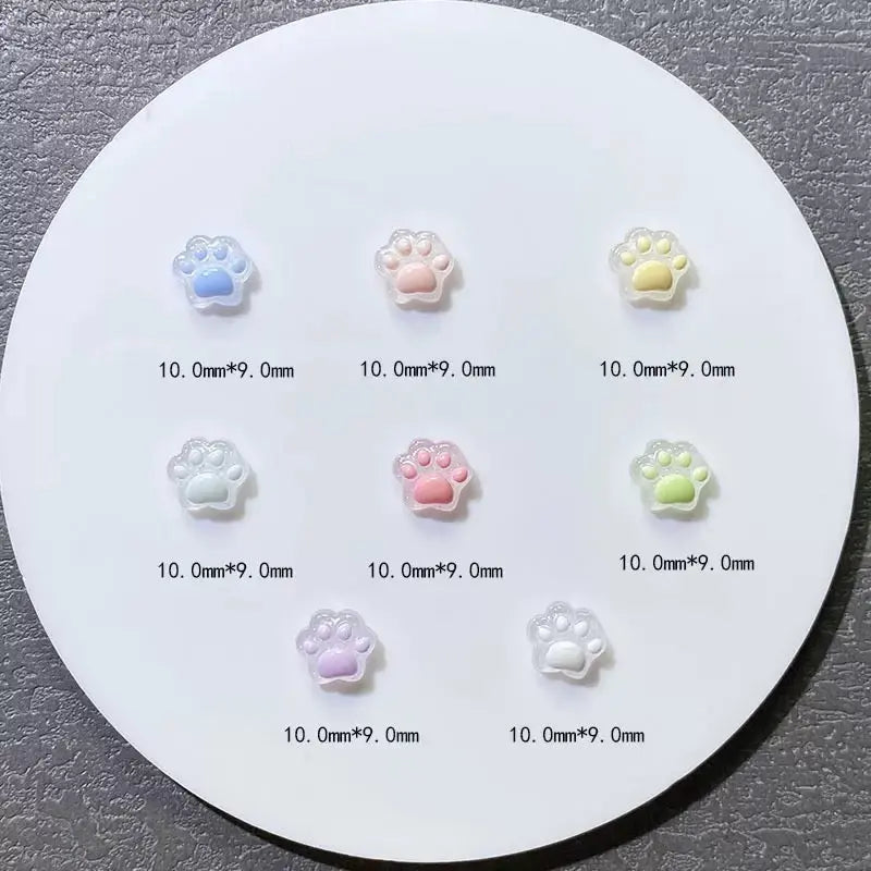 FS2936-8mm Glowing Cat Paws Nails Charms For DIY Project Zoe's DIY Shop