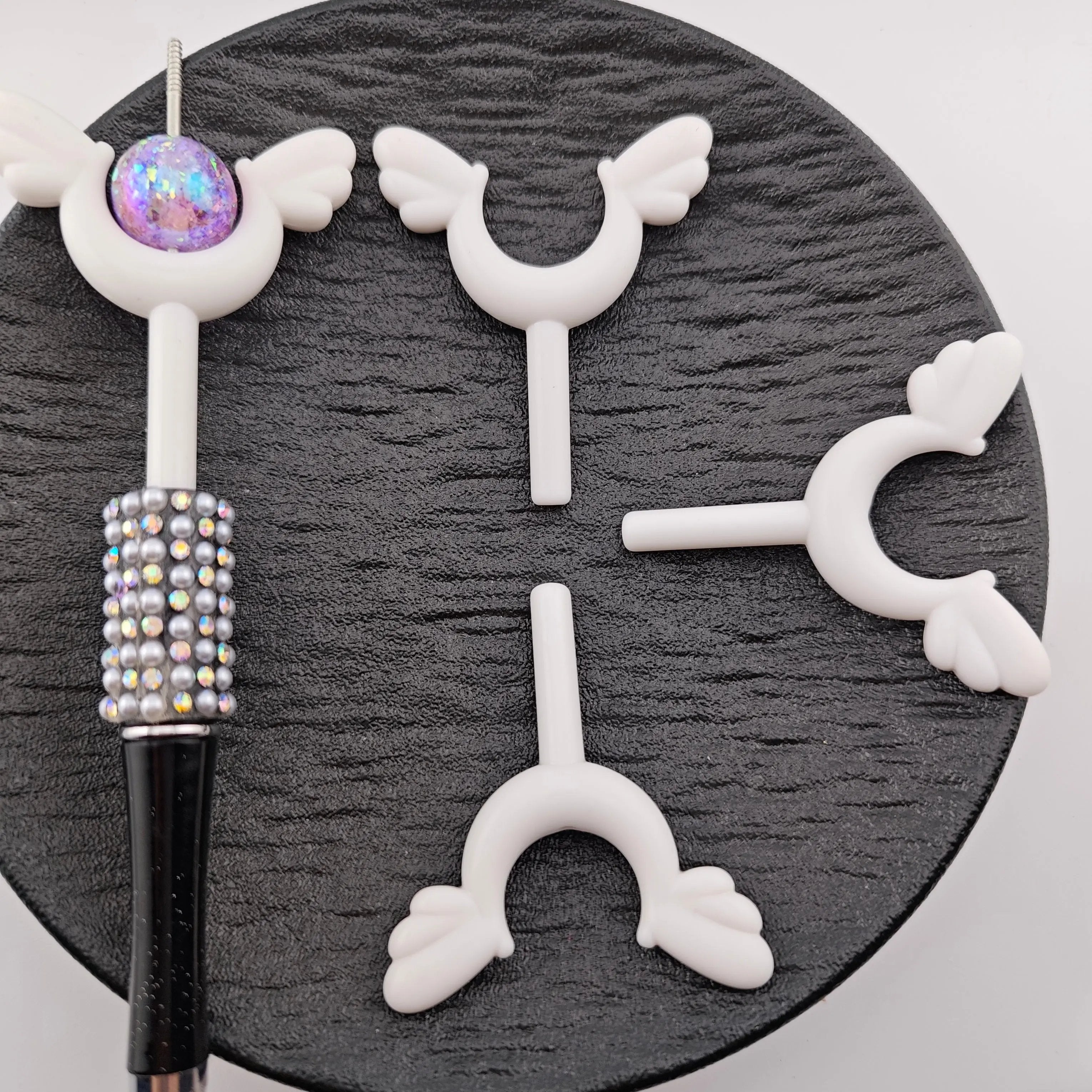 FS3076- 10 Pieces Wings Moon Magic Wand Based Beads Zoe's DIY Shop