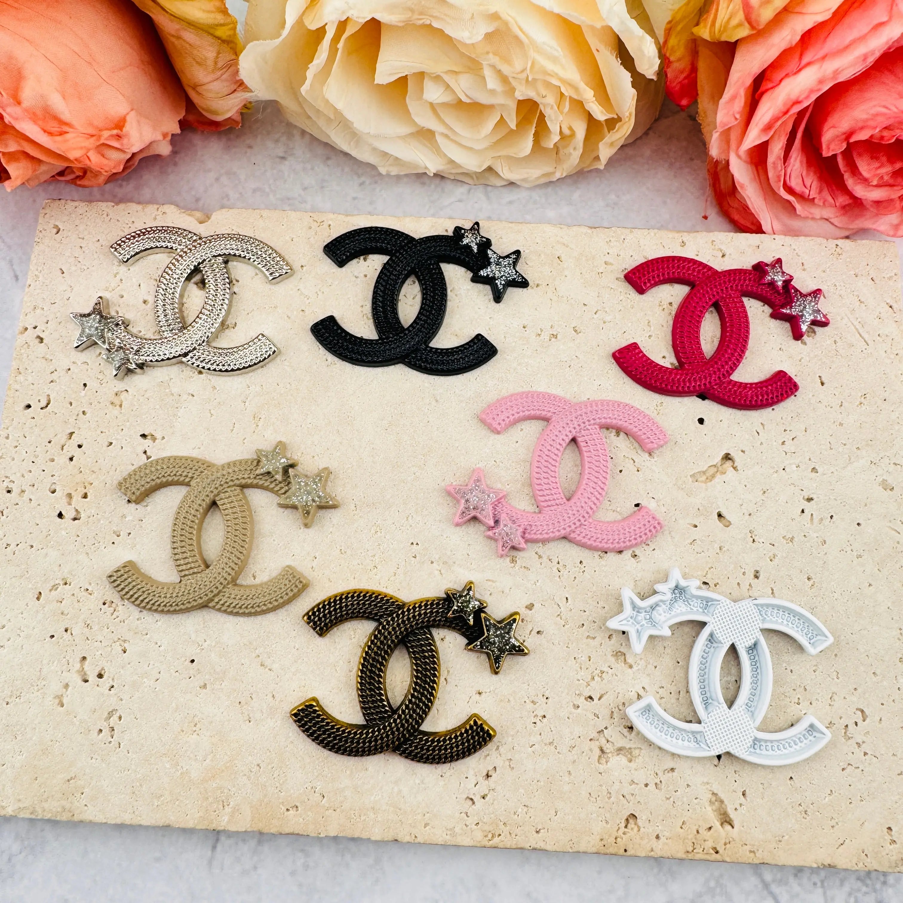 FS4152-36×28mm CC Star Metal Patch Zoe DIY Wholesale