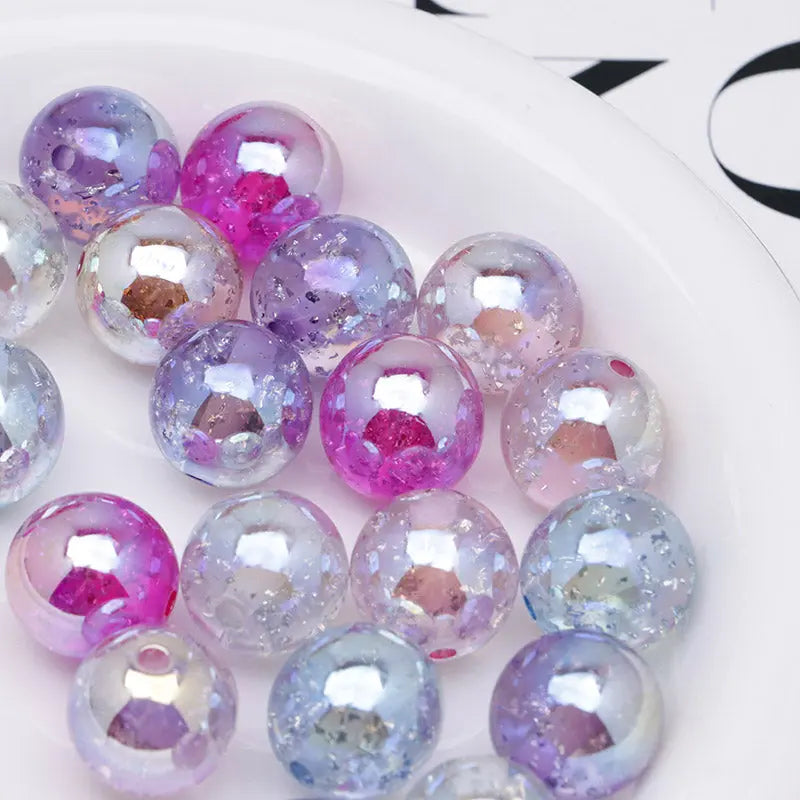 FS4801-16mm Uv Silver Foil Beads - Zoe DIY Wholesale
