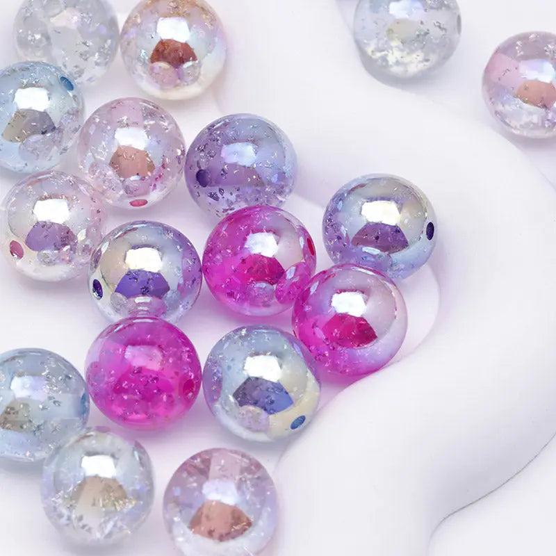 FS4801-16mm Uv Silver Foil Beads - Zoe DIY Wholesale