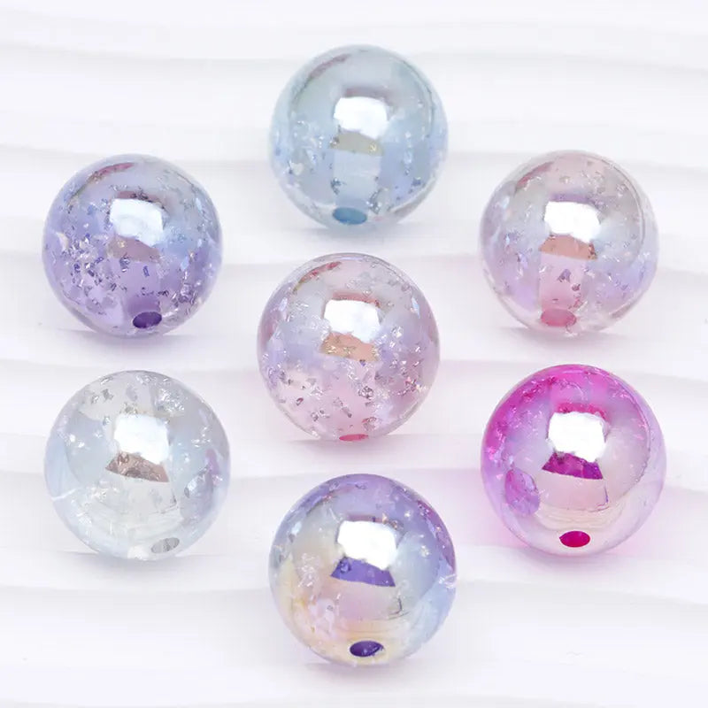 FS4801-16mm Uv Silver Foil Beads - Zoe DIY Wholesale